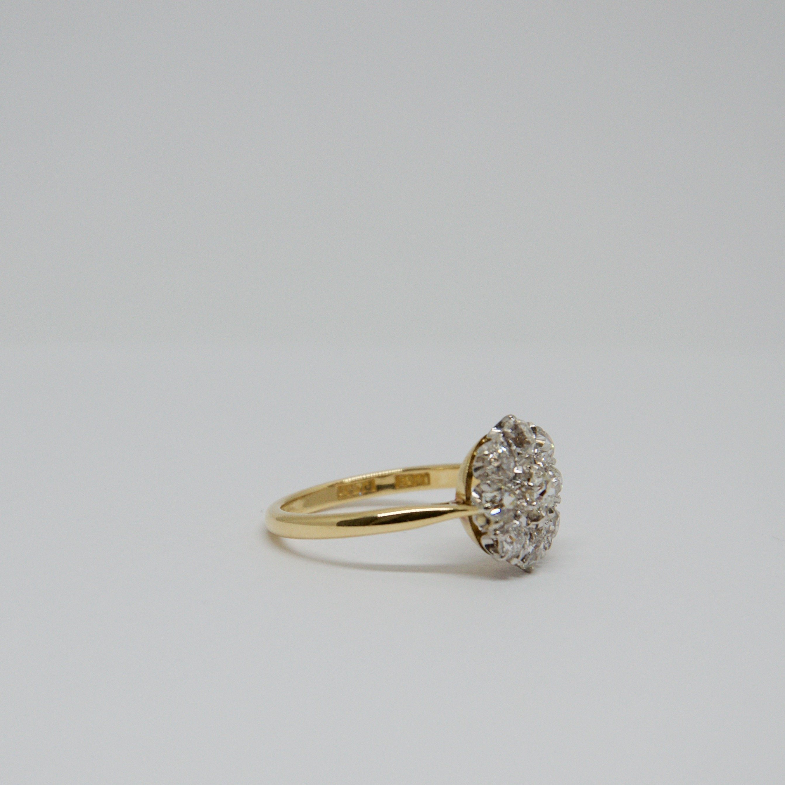 Antique Diamond Cluster Ring