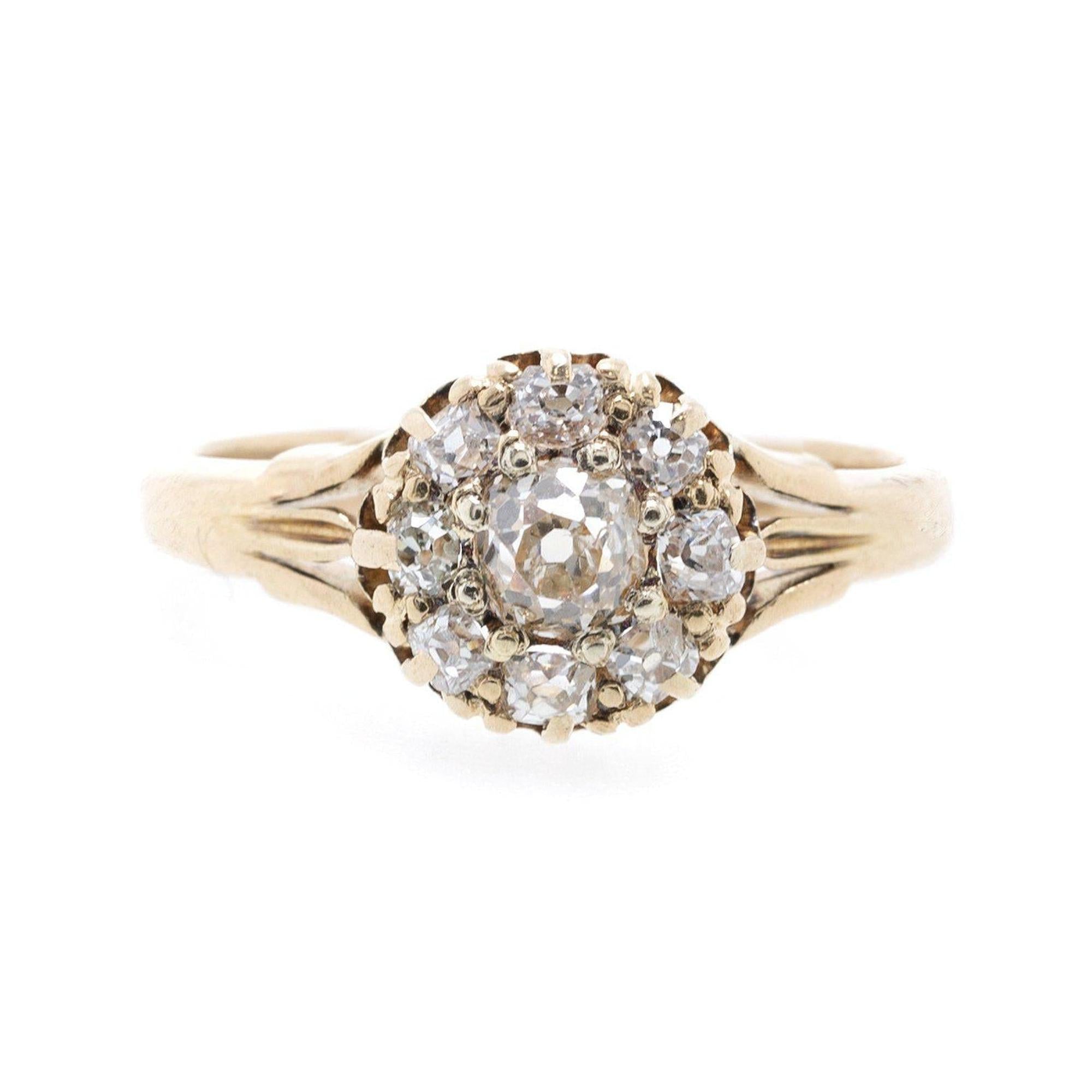 Antique Diamond Cluster Ring