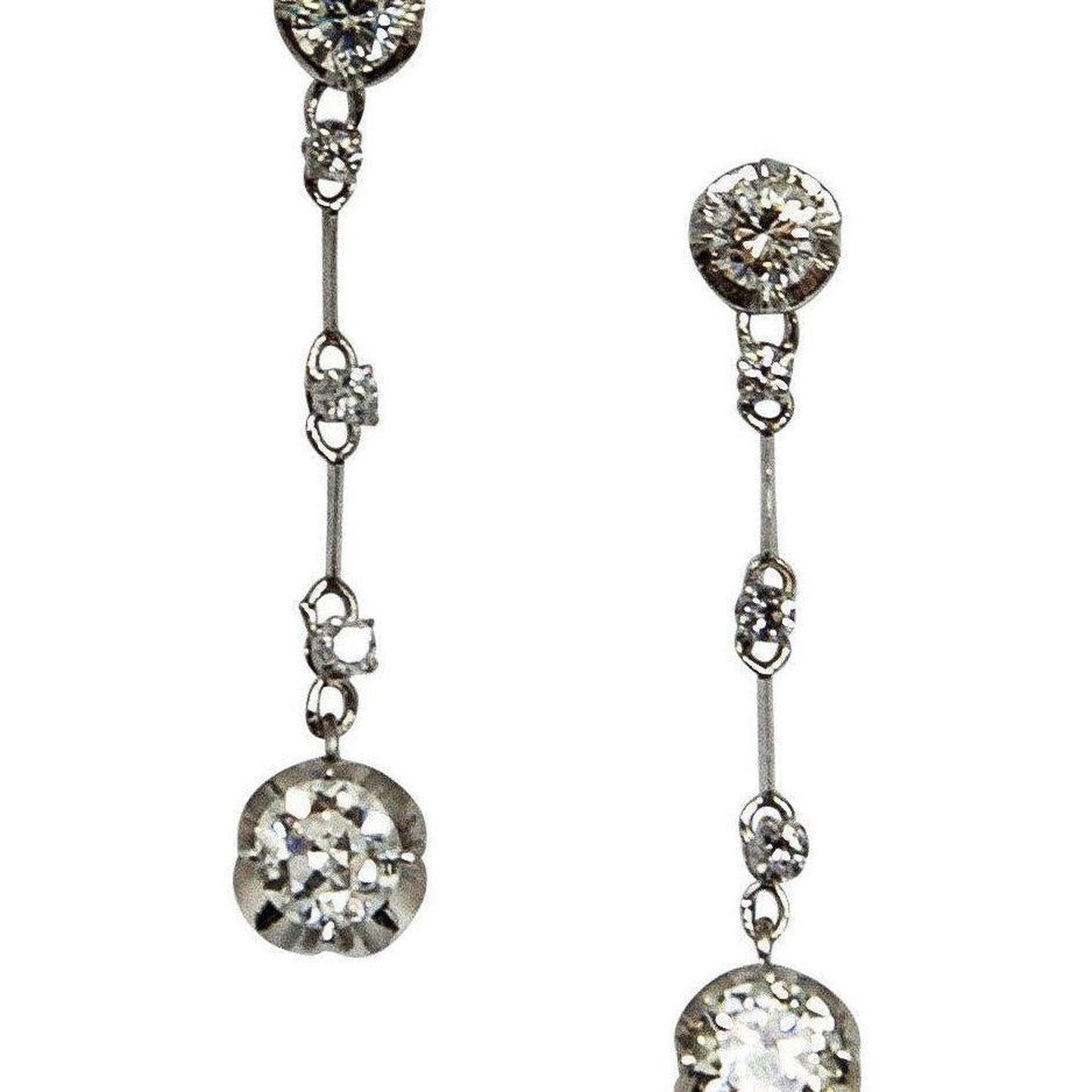 Antique Diamond Drop Earrings