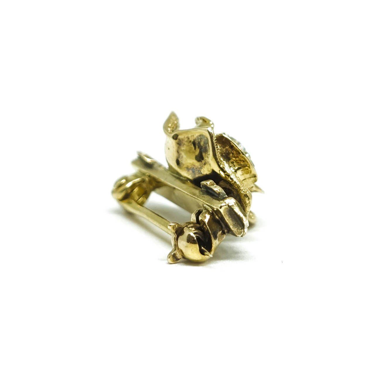 Antique Diamond Rose Brooch