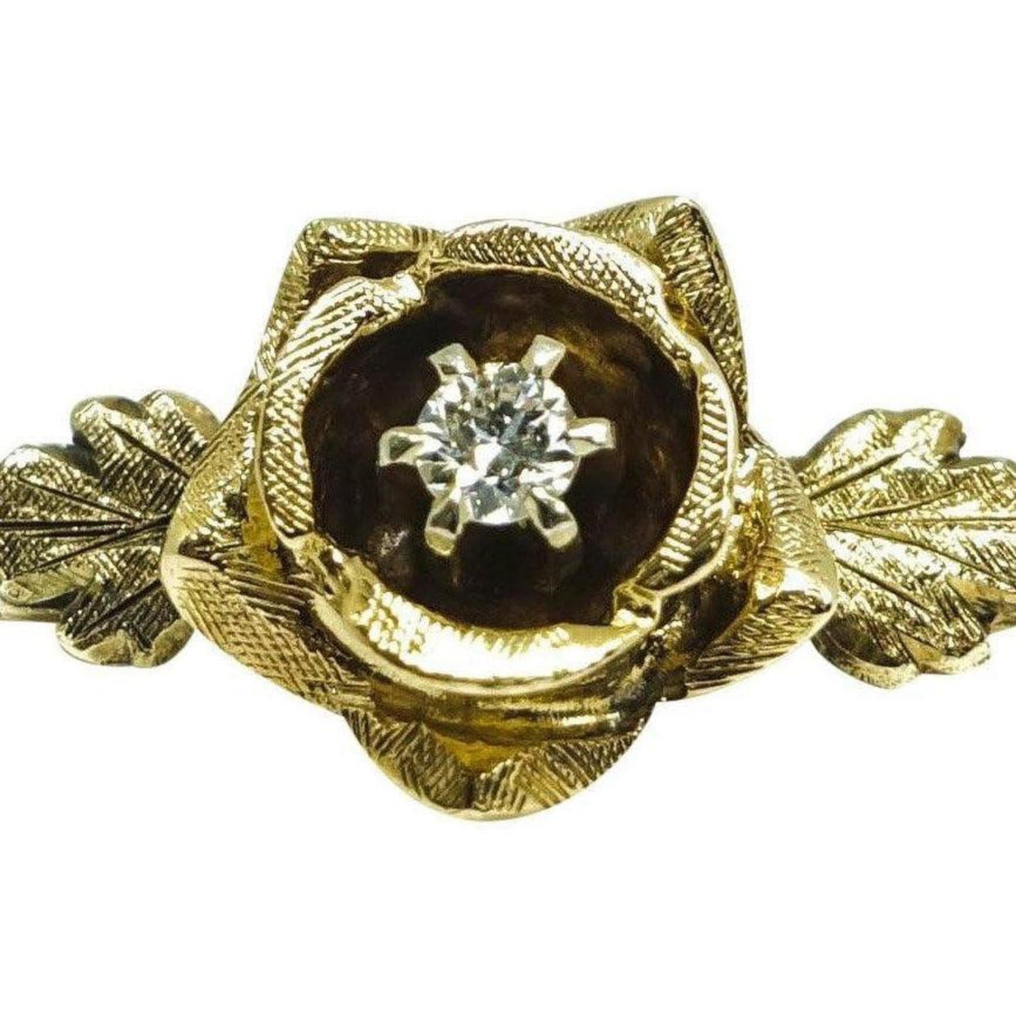 Antique Diamond Rose Brooch