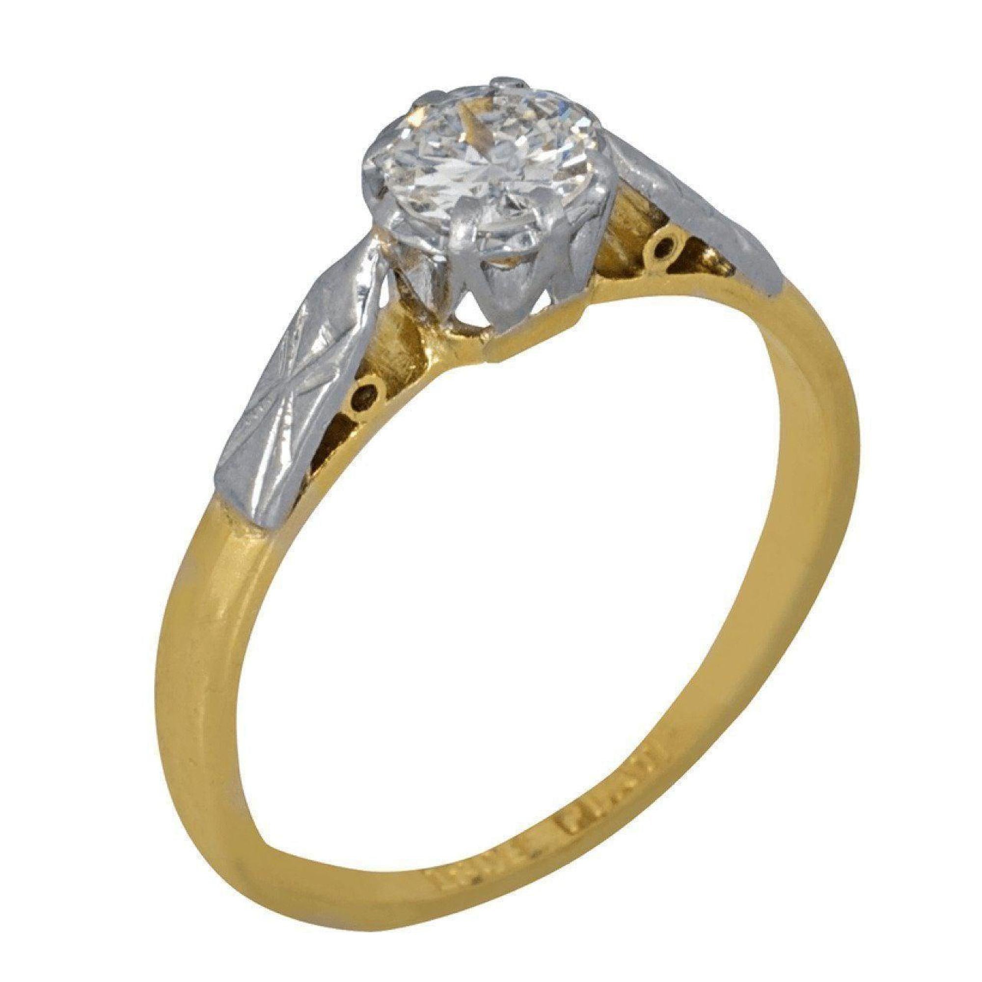 Antique Diamond Solitaire Ring