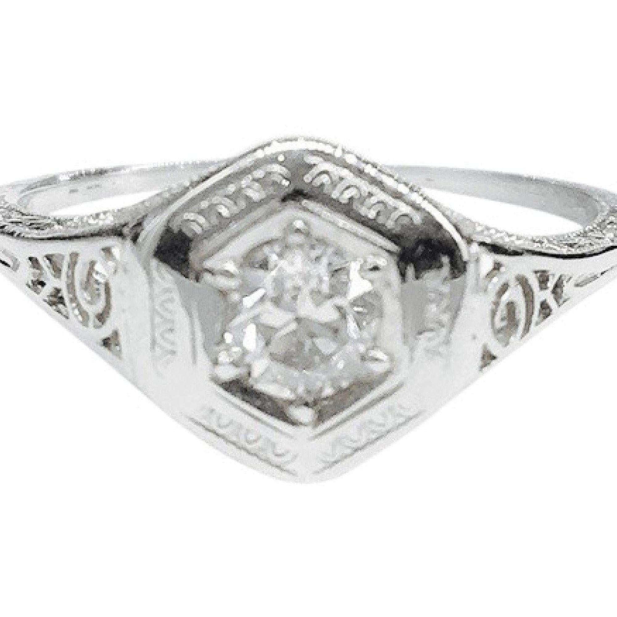 Antique Diamond Solitaire Ring