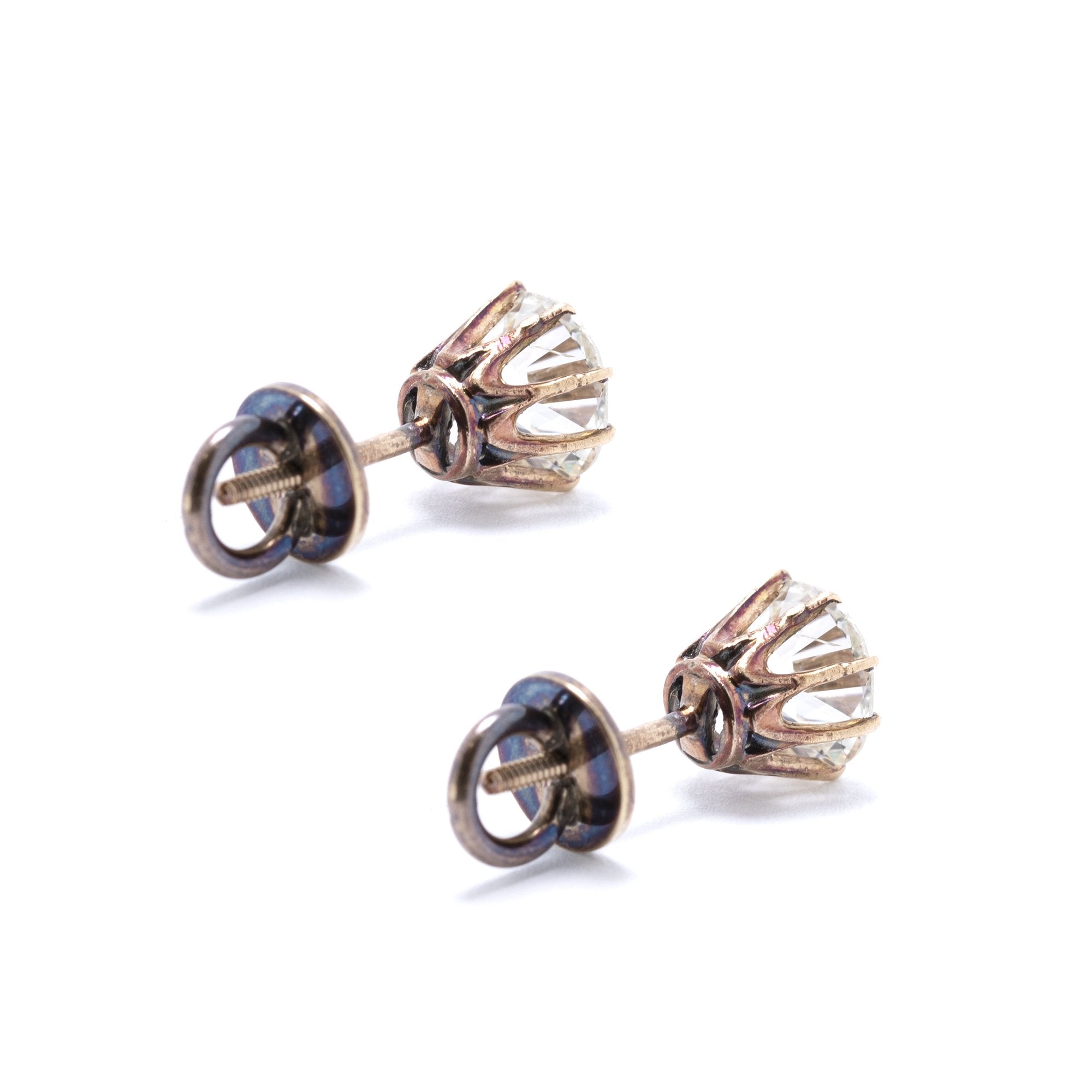 Antique Diamond Stud Earrings