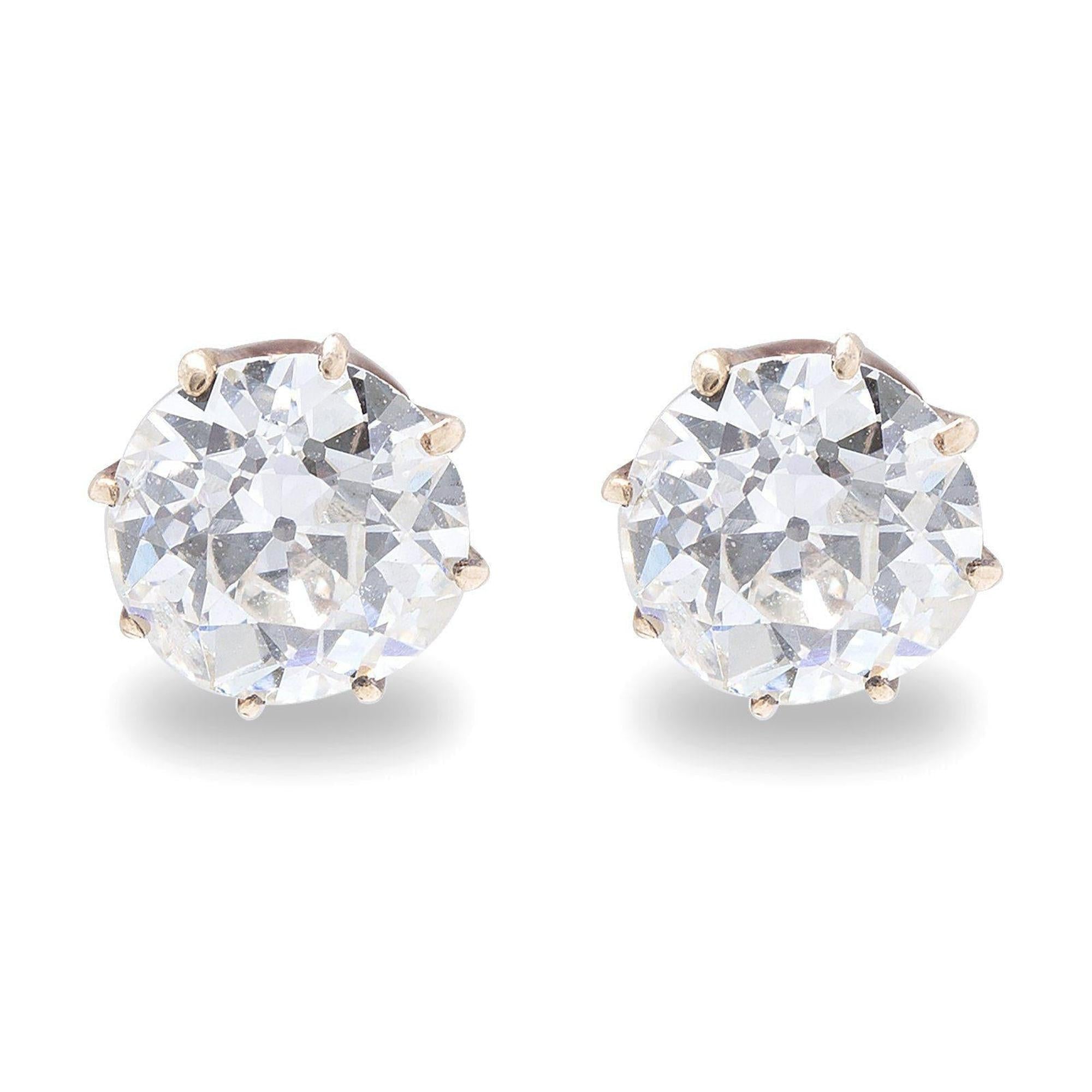 Antique Diamond Stud Earrings