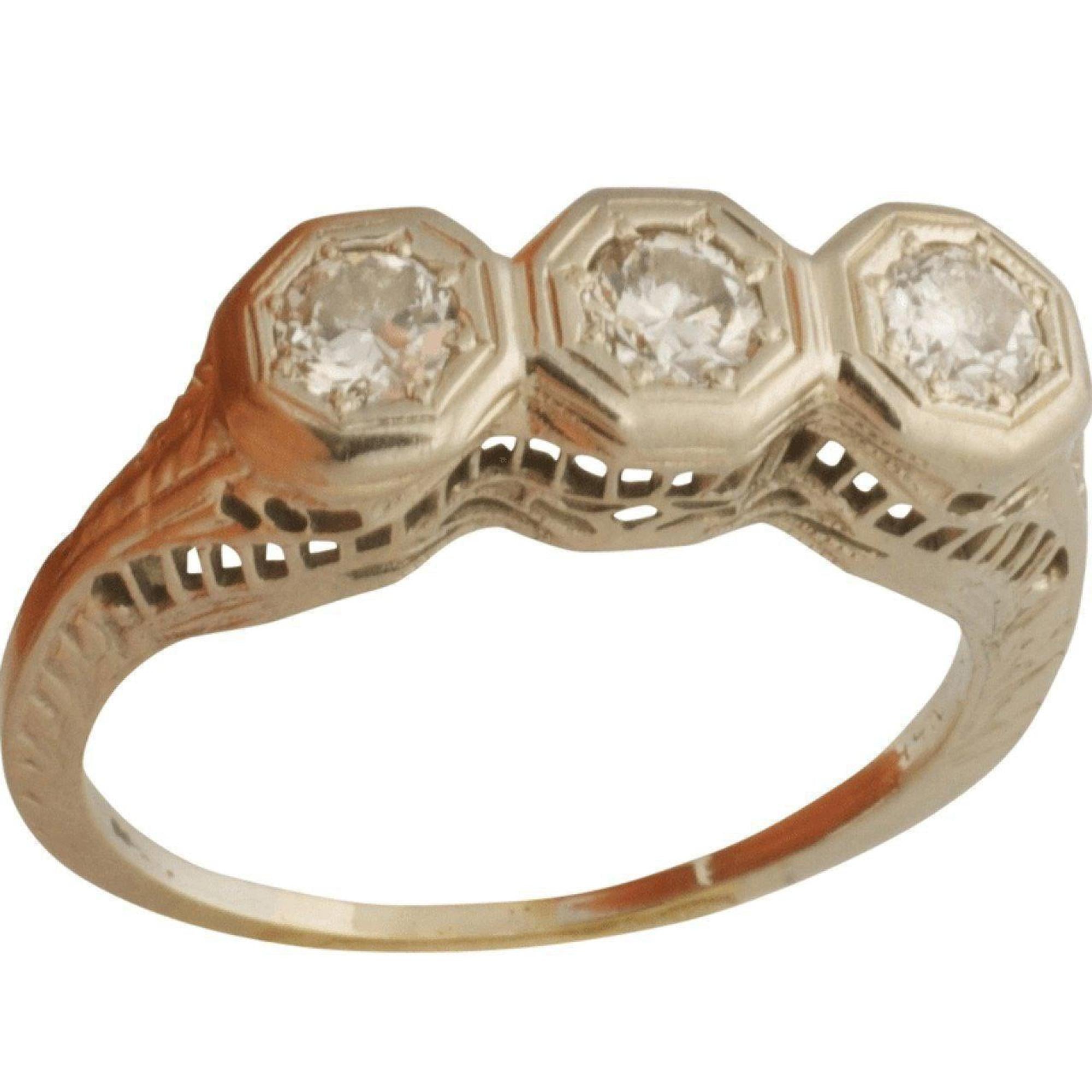 Antique Diamond Trio Ring