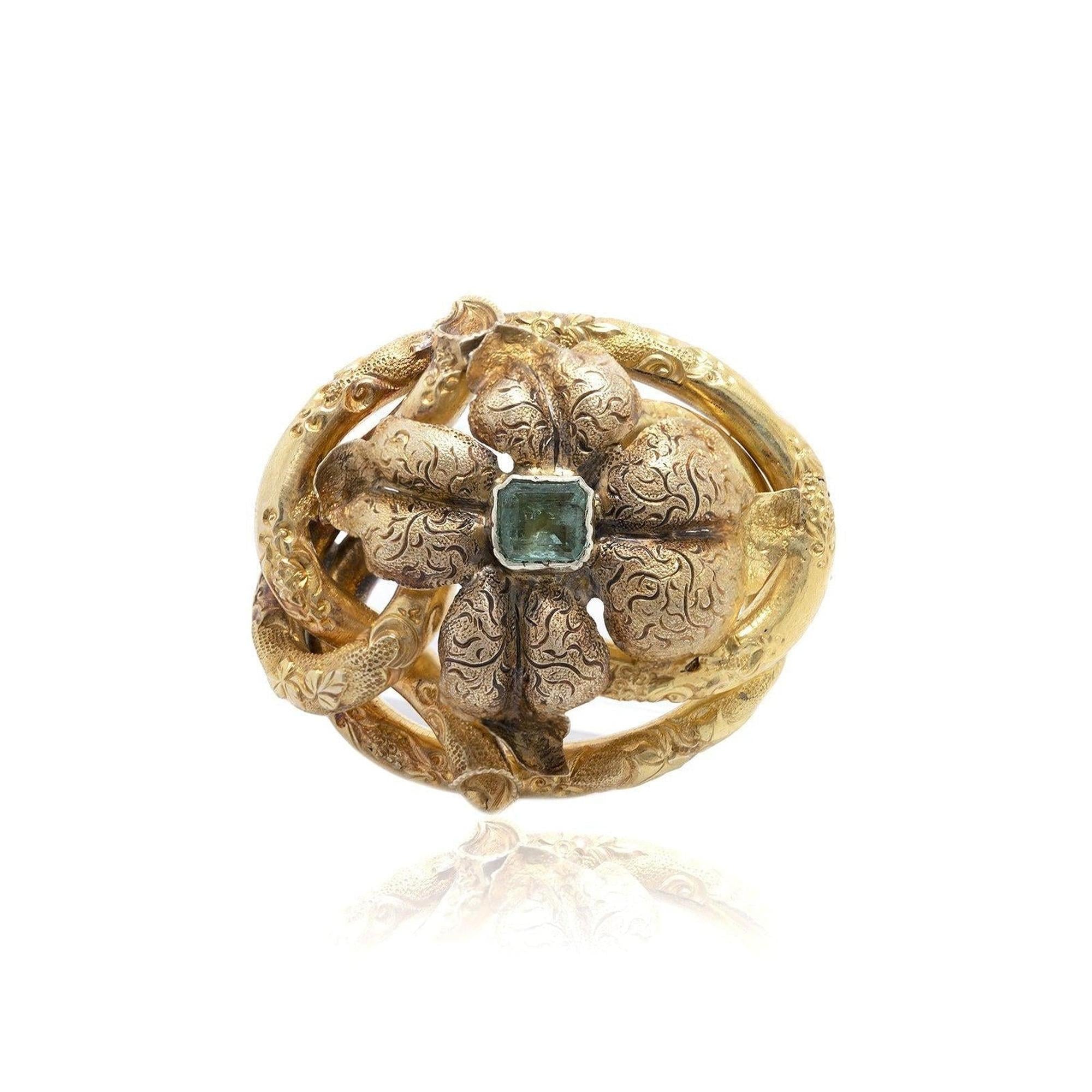 Antique Emerald Brooch