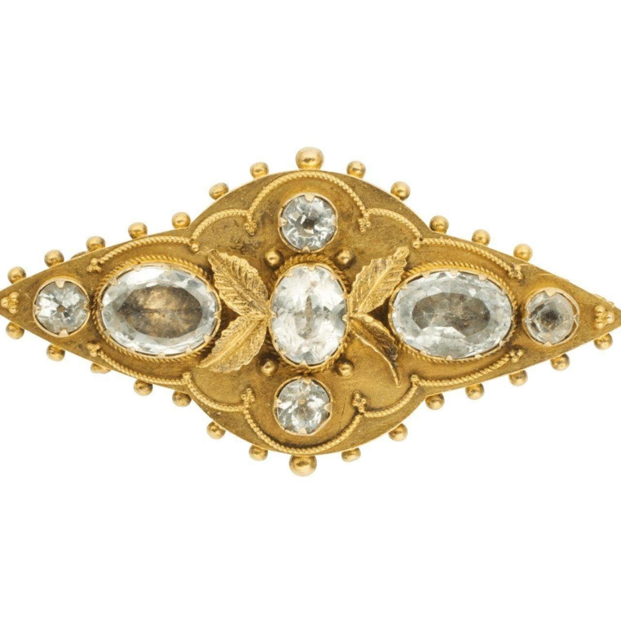 Antique Fancy Marquise Shaped Brooch