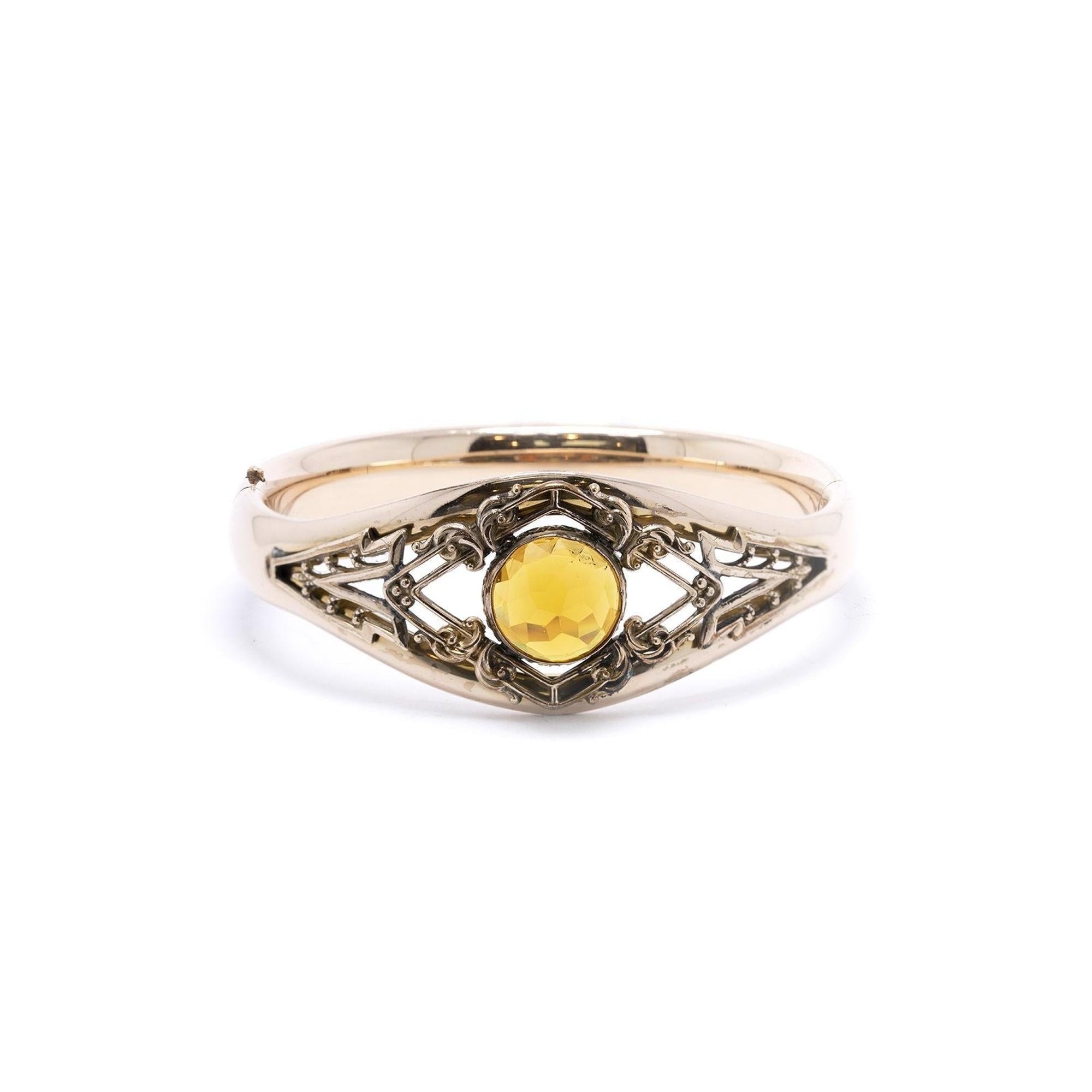 Antique Filigree Bangle Bracelet