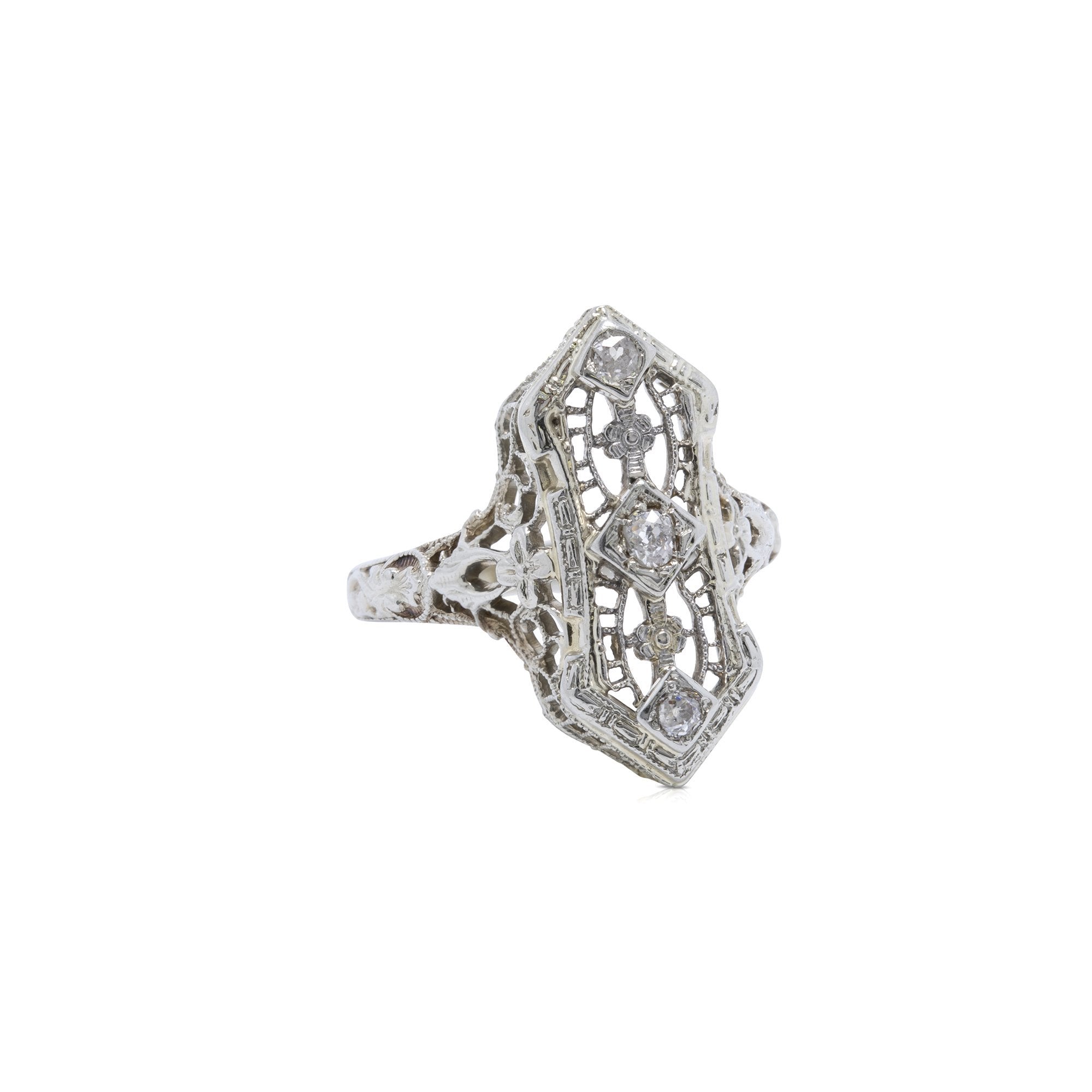 Antique Filigree Diamond Ring