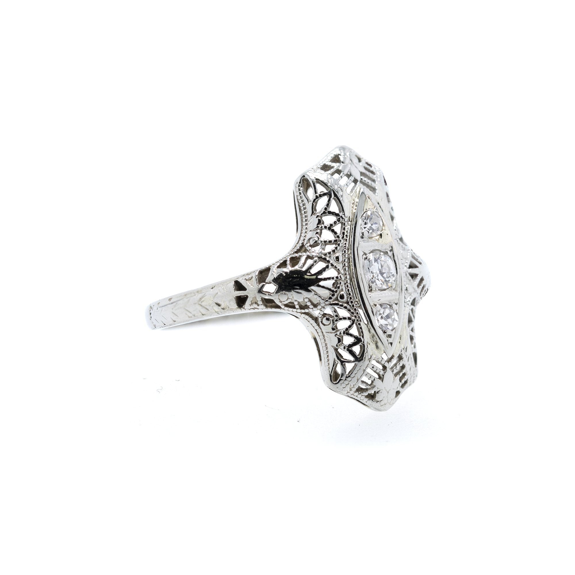 Antique Filigree Diamond Ring