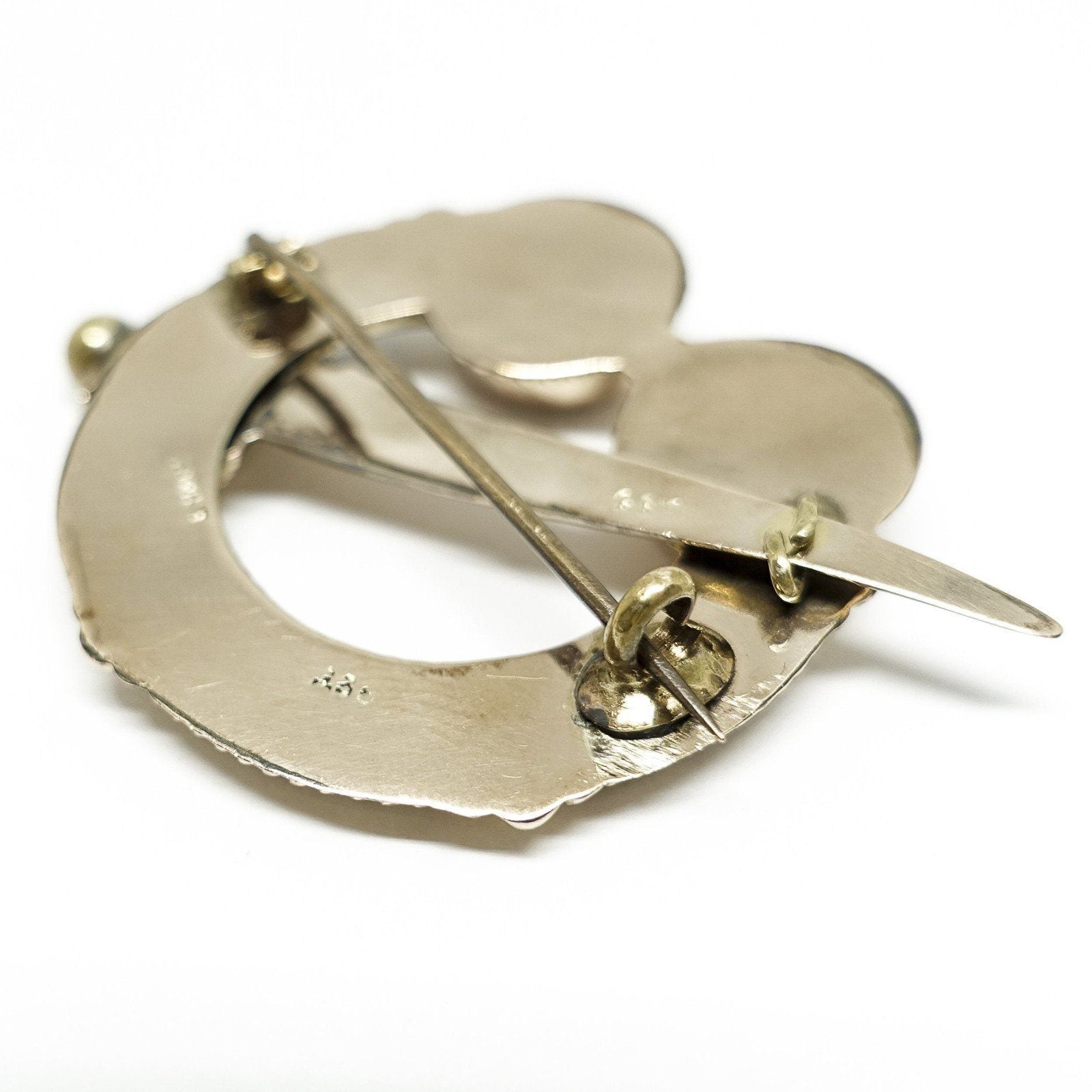 Antique Green Serpentine Brooch