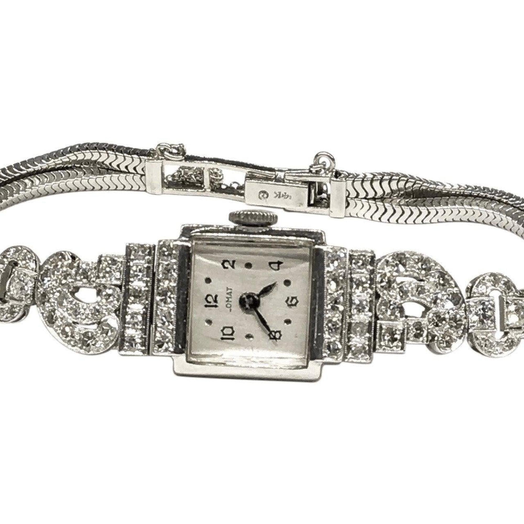 Antique Lomat Diamond Swiss Made Mechanical Movement Wrist Watch