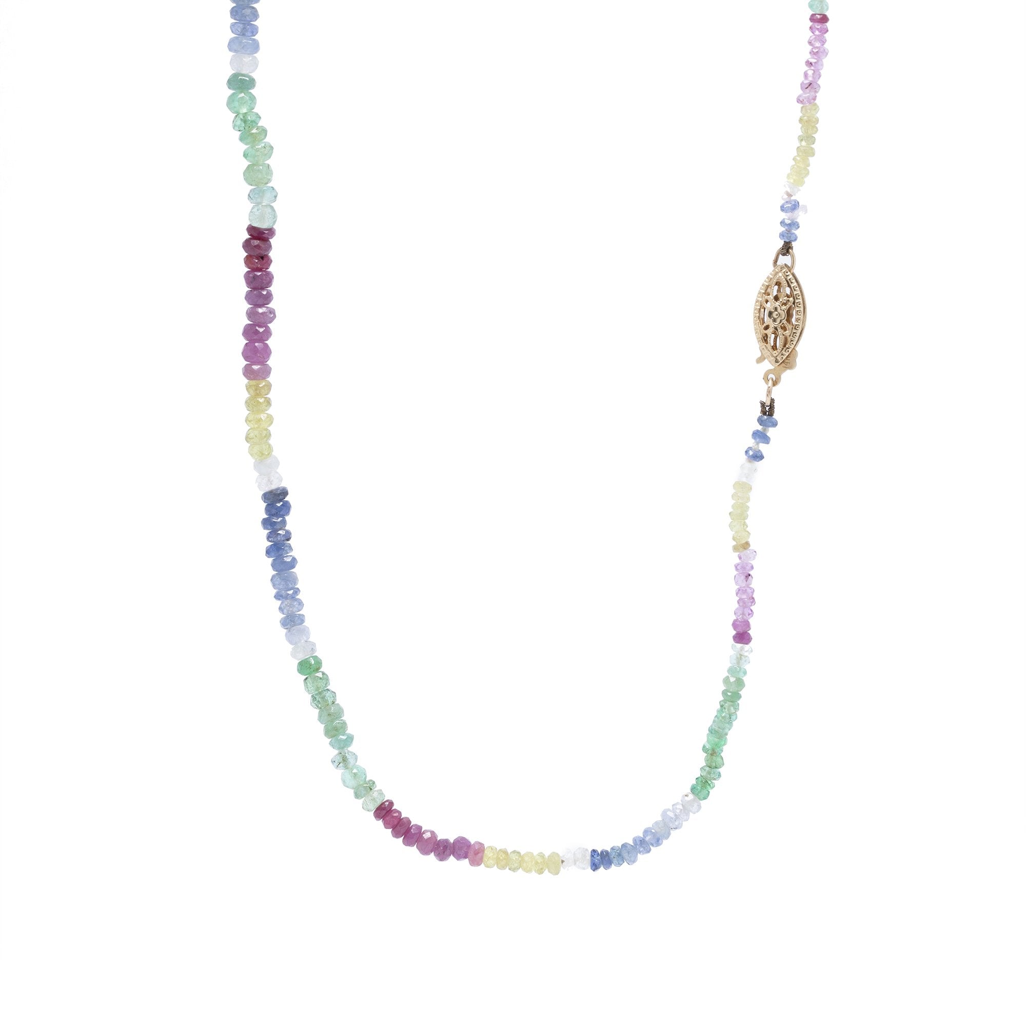 Antique Multicolor Sapphire Necklace