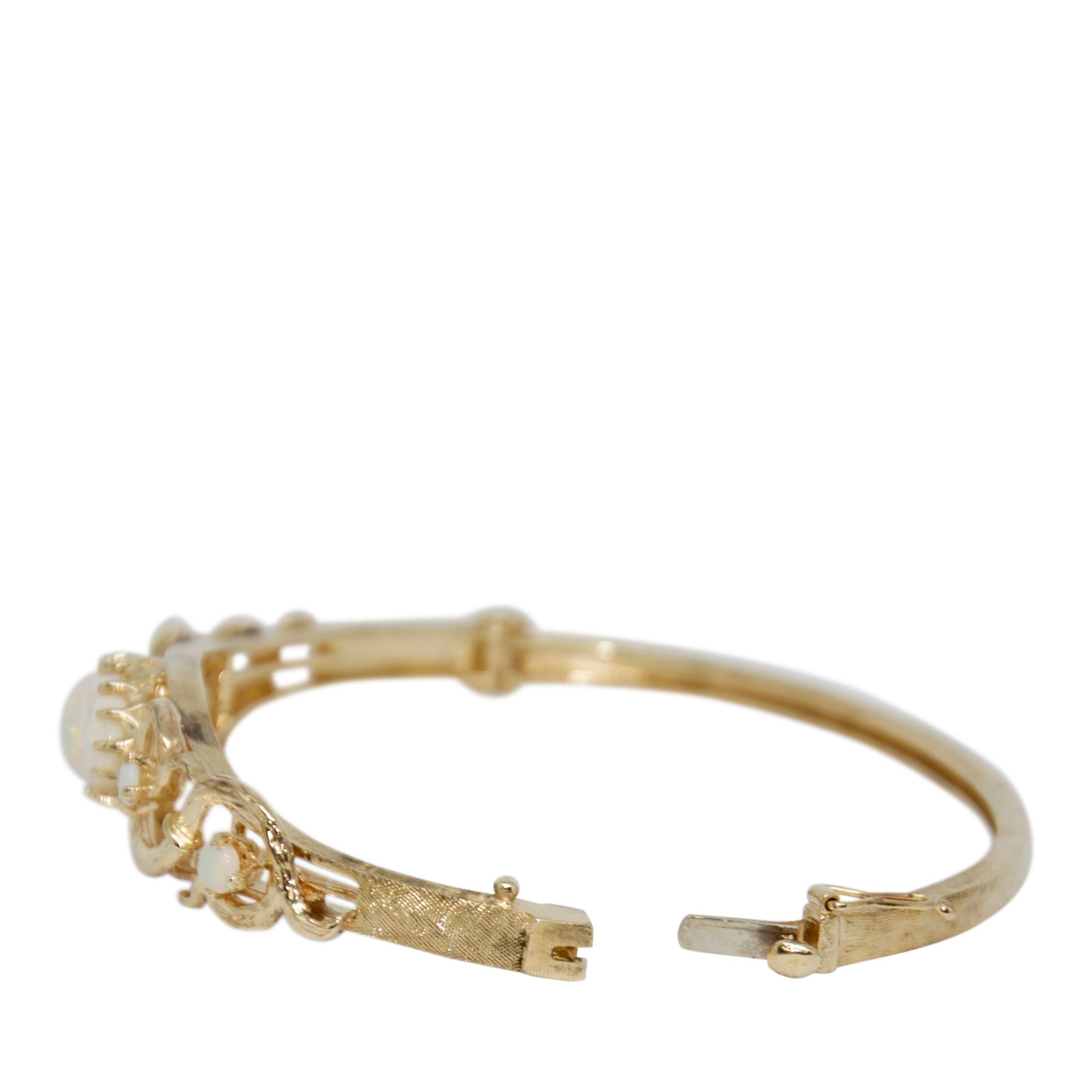 Antique Opal Bangle Bracelet