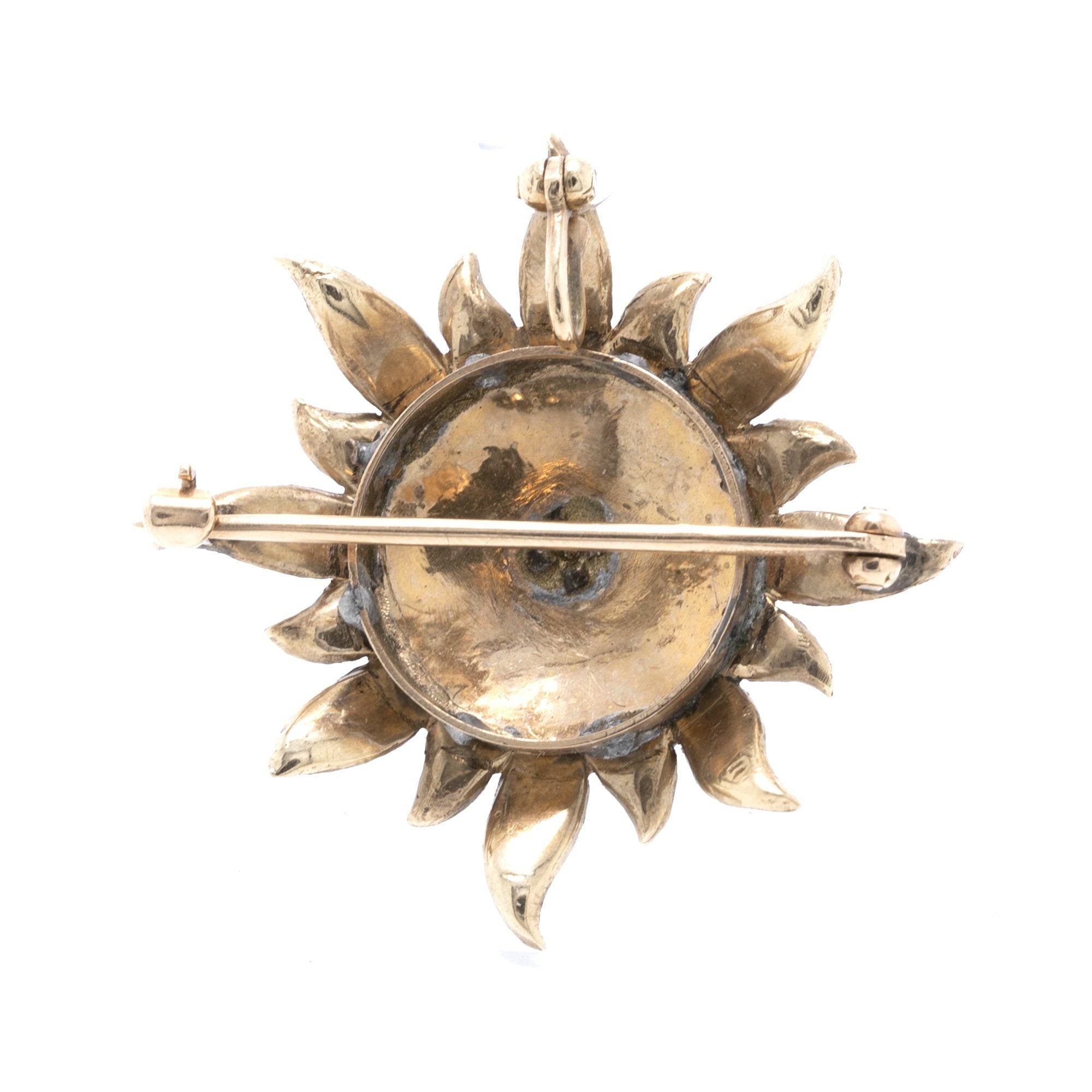 Antique Pearl Starburst Brooch/Pendant