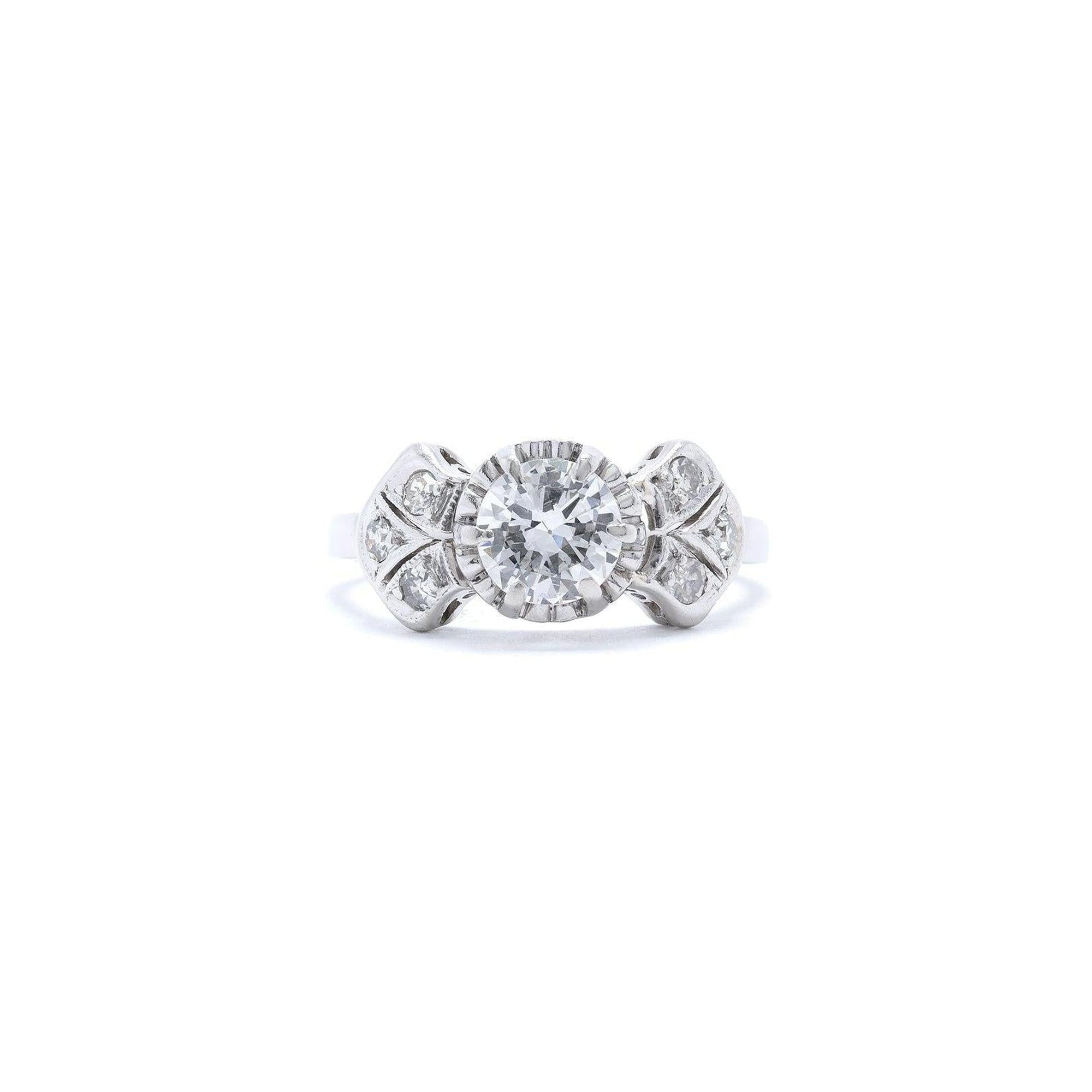 Antique Platinum Art Deco Diamond Ring