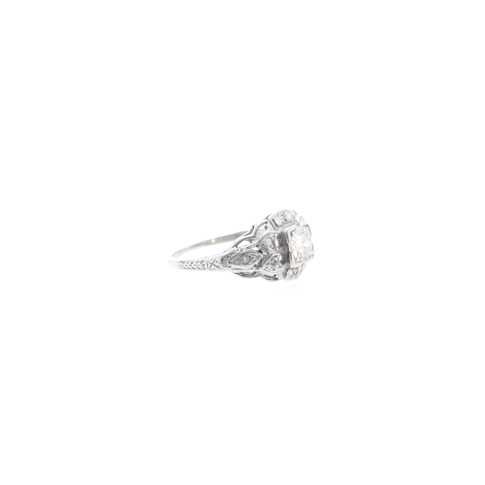Antique Platinum Diamond Ring