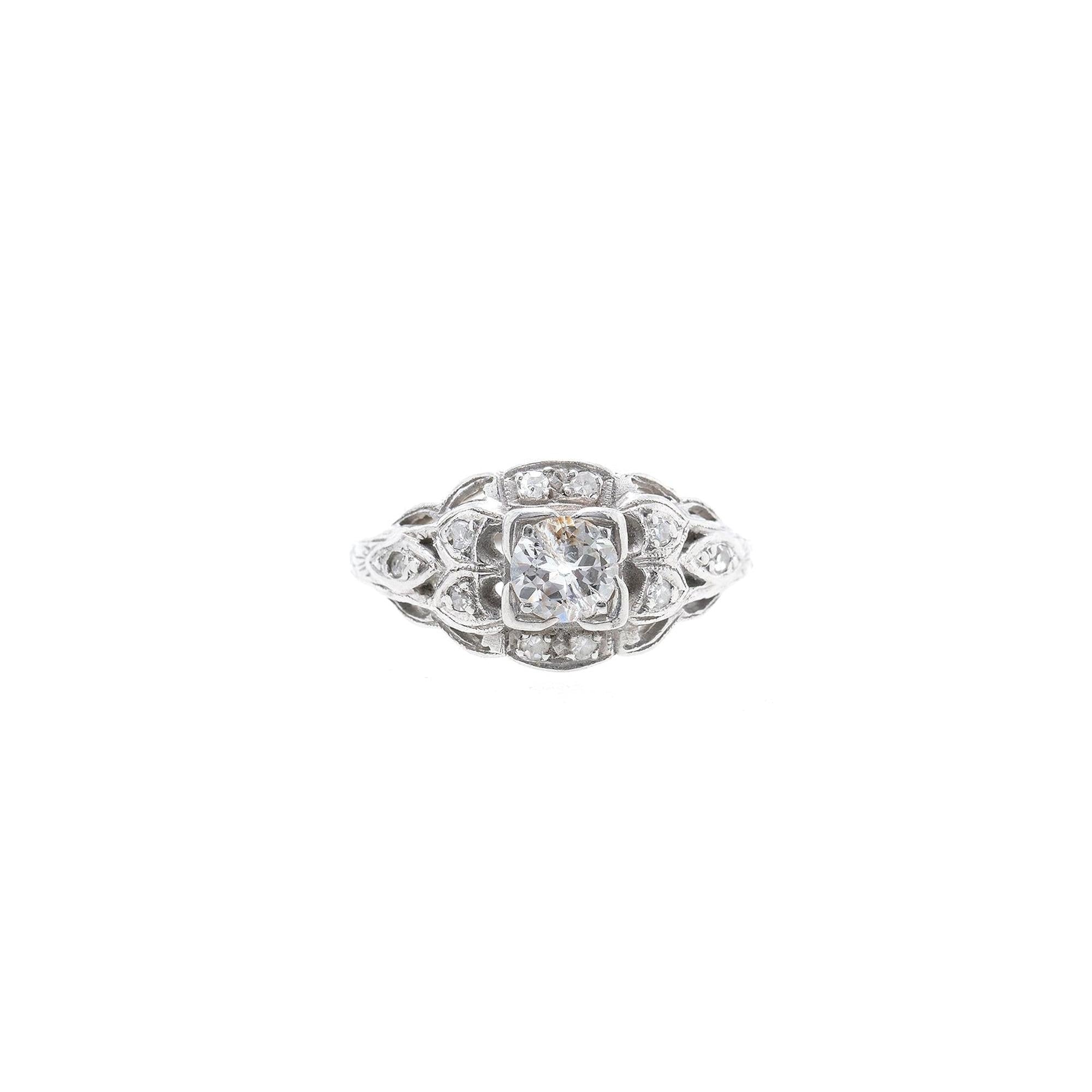Antique Platinum Diamond Ring
