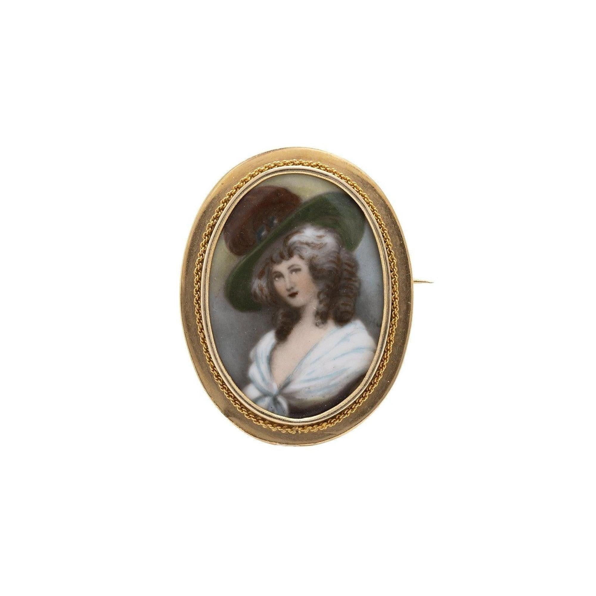 Antique Portrait Brooch