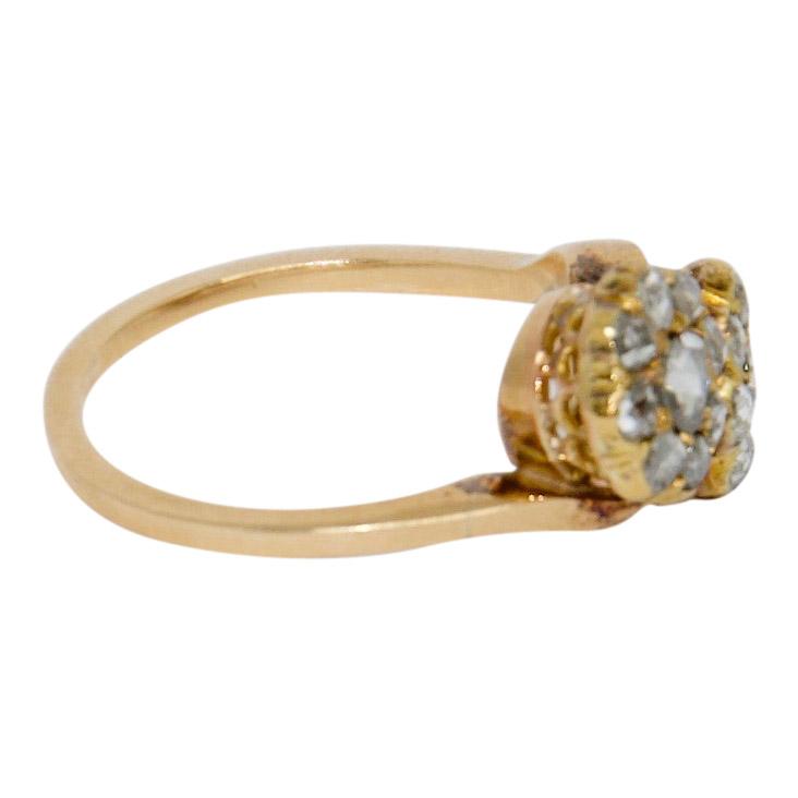 Antique Rose Cut Diamond Cluster Ring