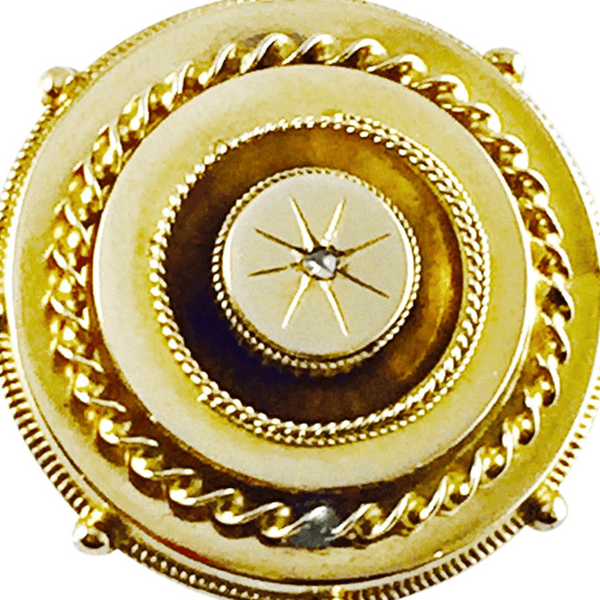 Antique Round Shaped Brooch in