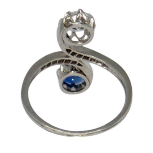 Antique Sapphire and Diamond Ring