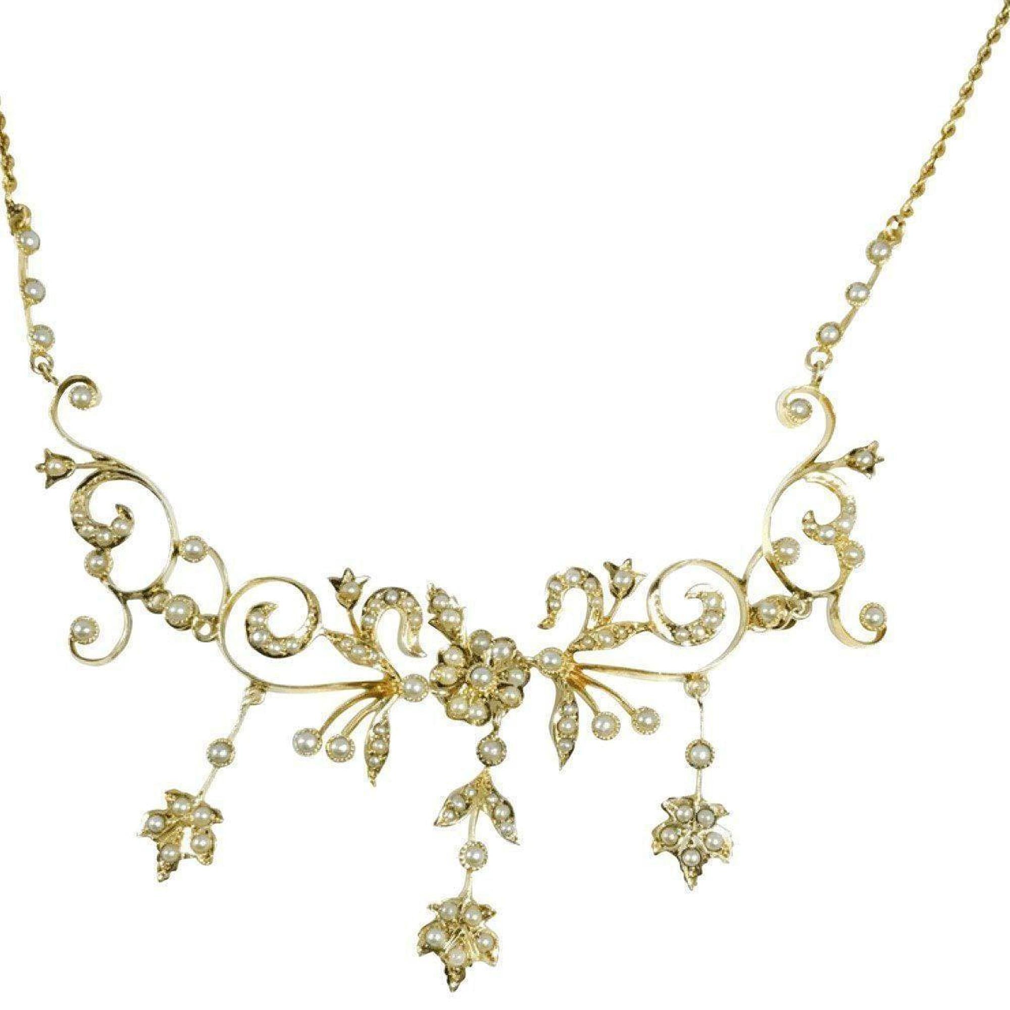 Antique Seed Pearl Necklace