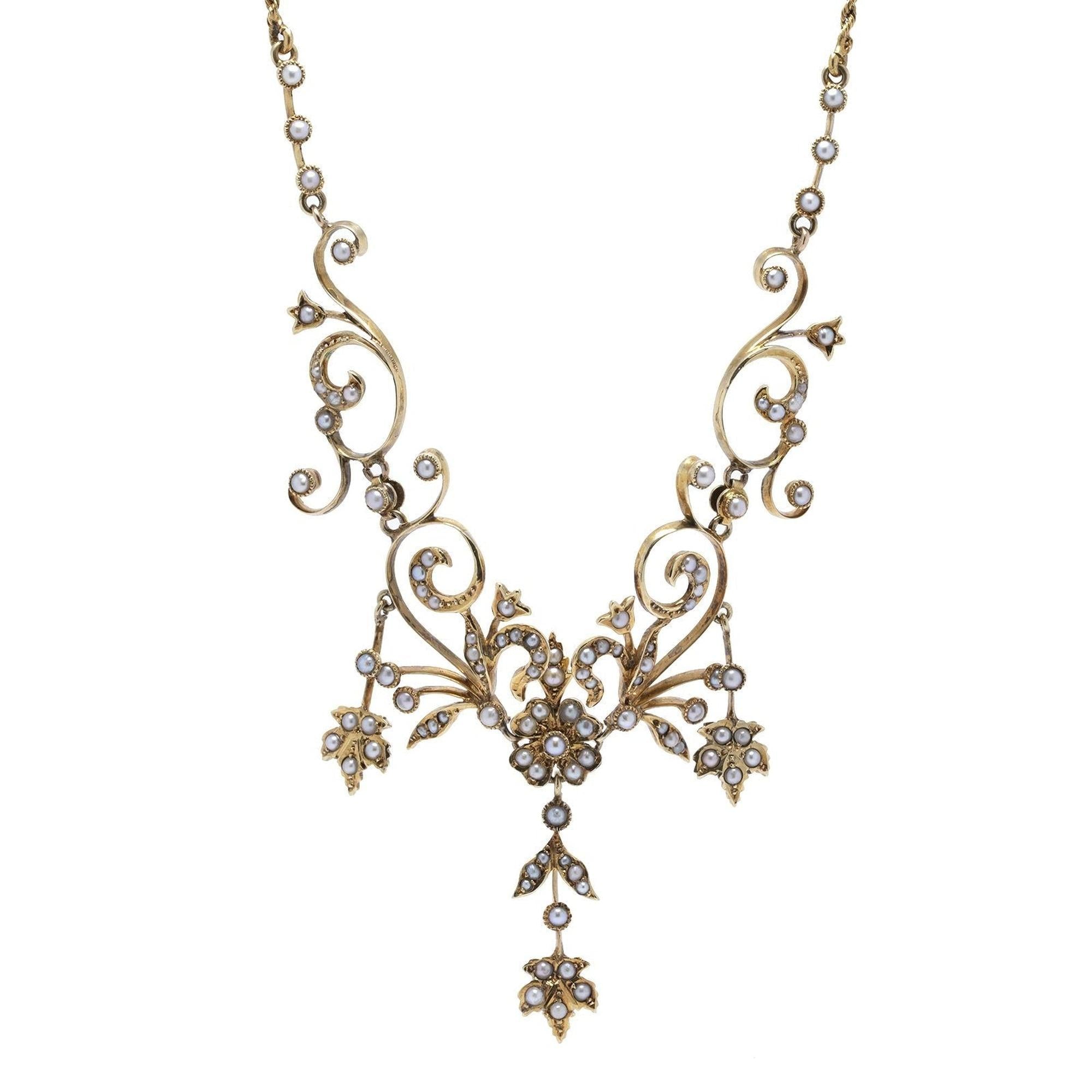 Antique Seed Pearl Necklace