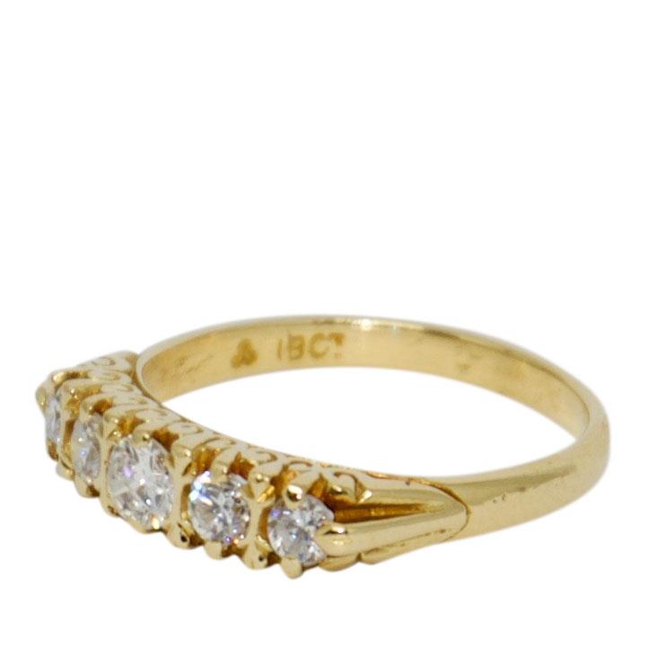 Antique Single Row Diamond Band Ring