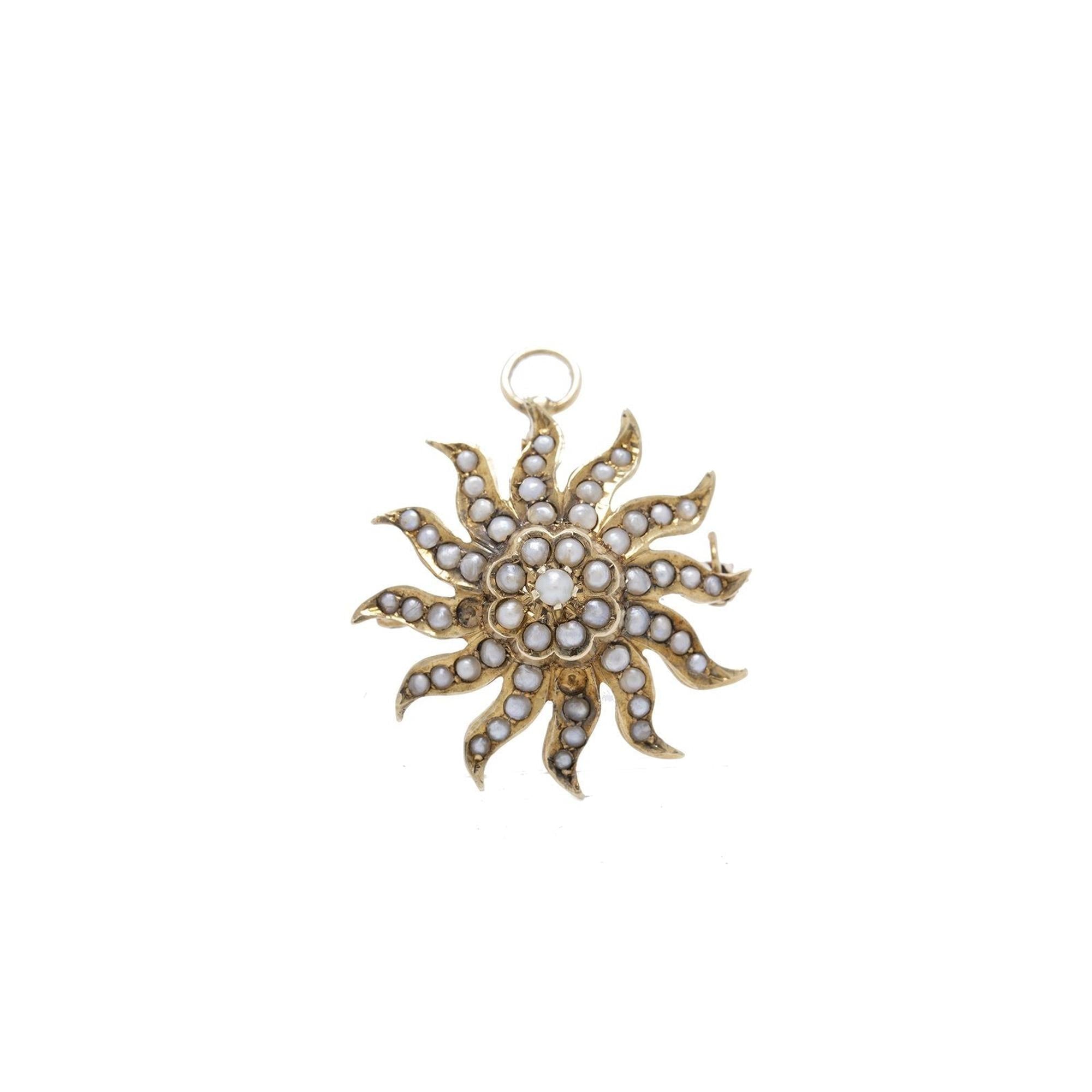 Antique Starburst Brooch/Pendant
