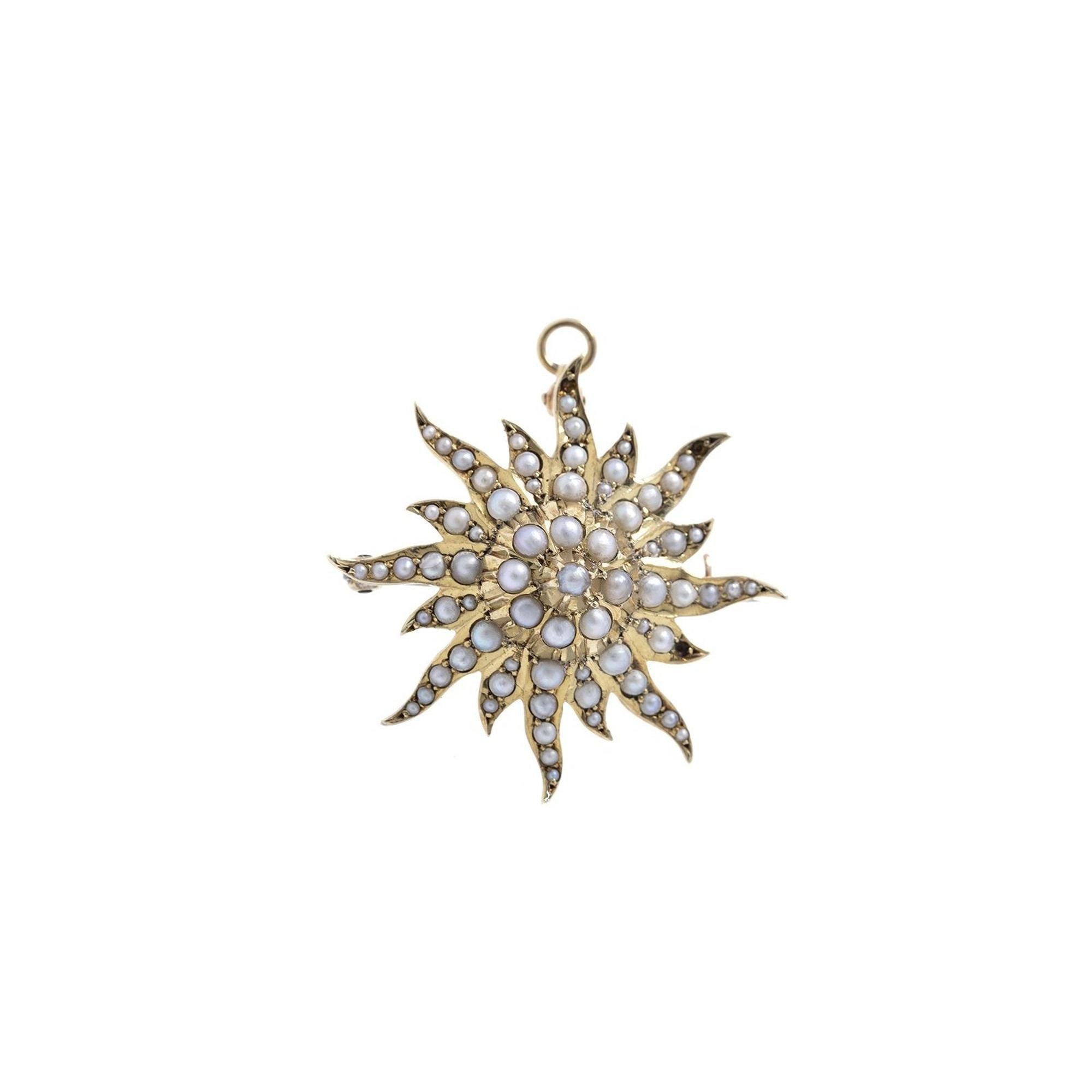 Antique Starburst Brooch/Pendant