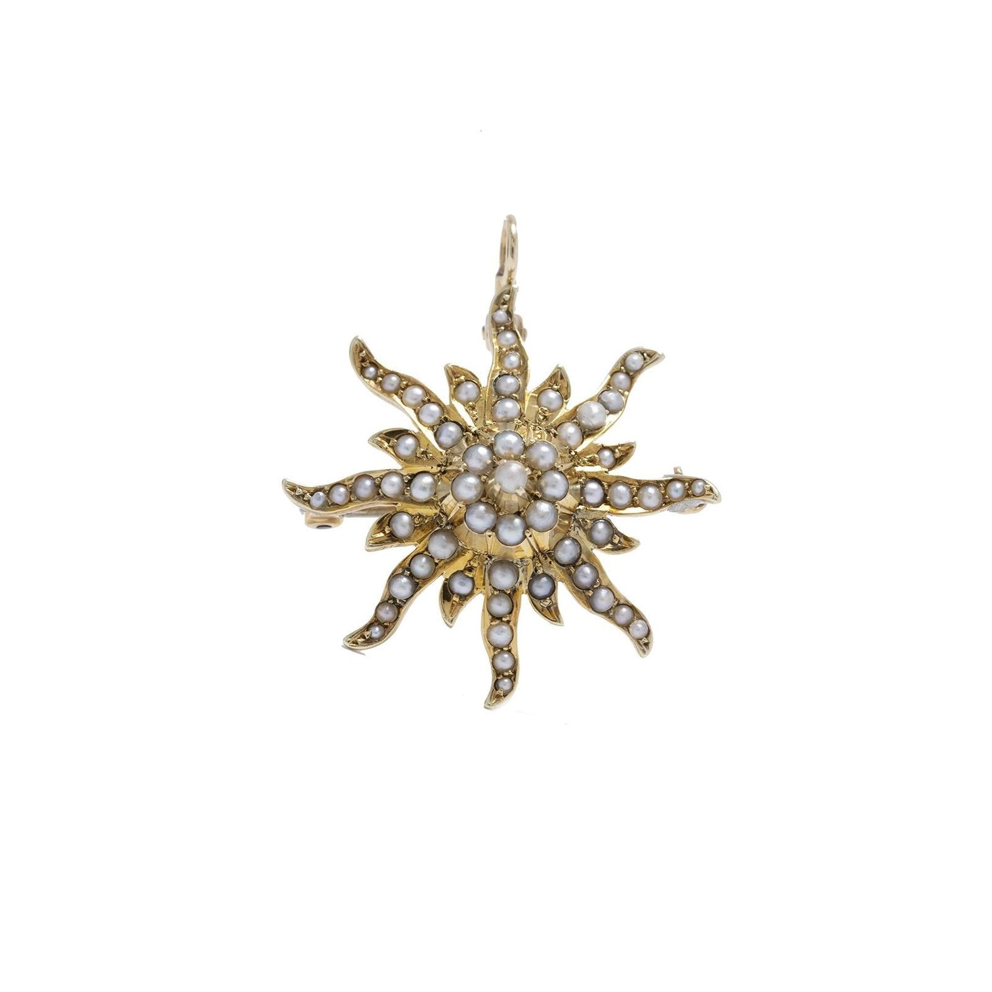 Antique Starburst Brooch/Pendant