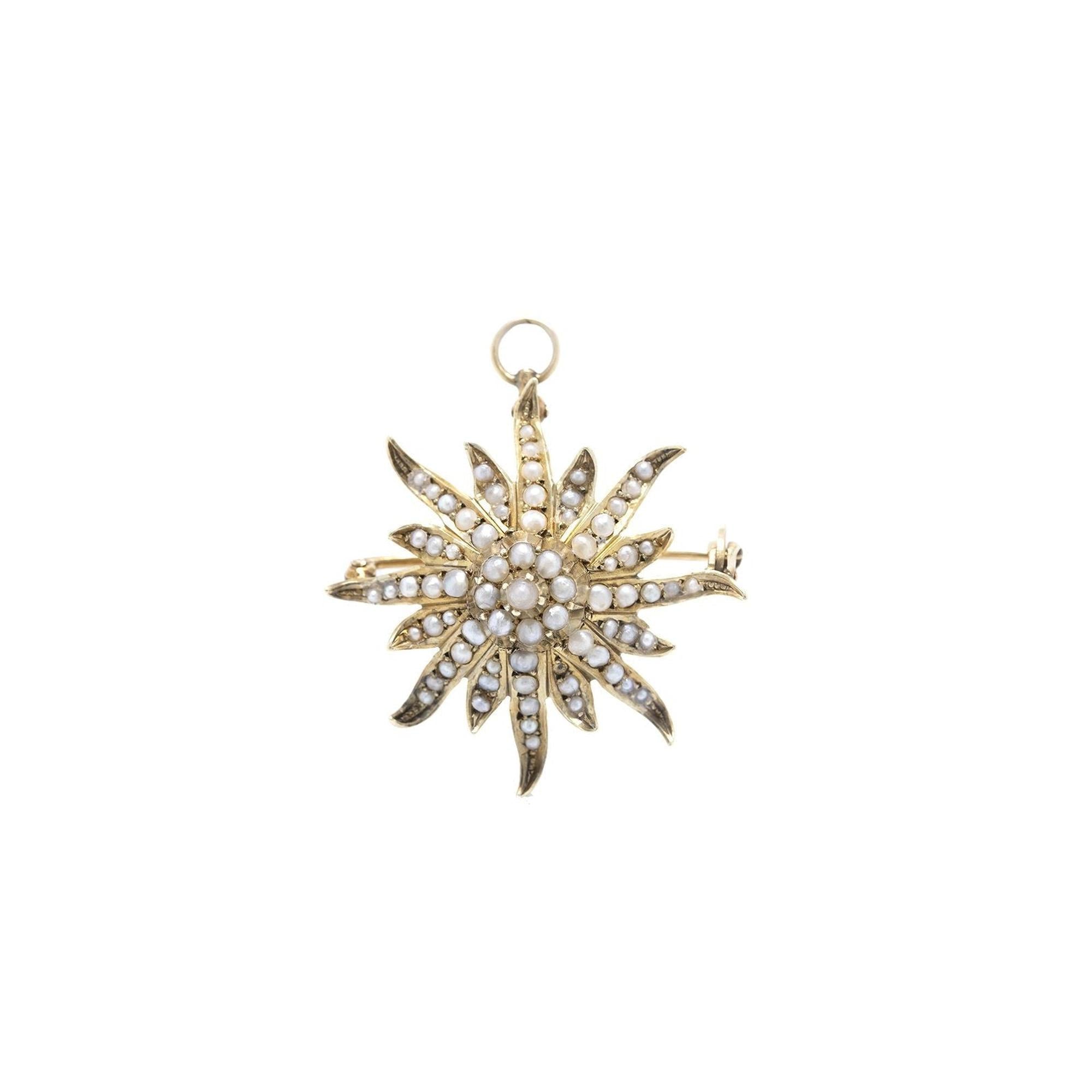 Antique Starburst Brooch/Pendant
