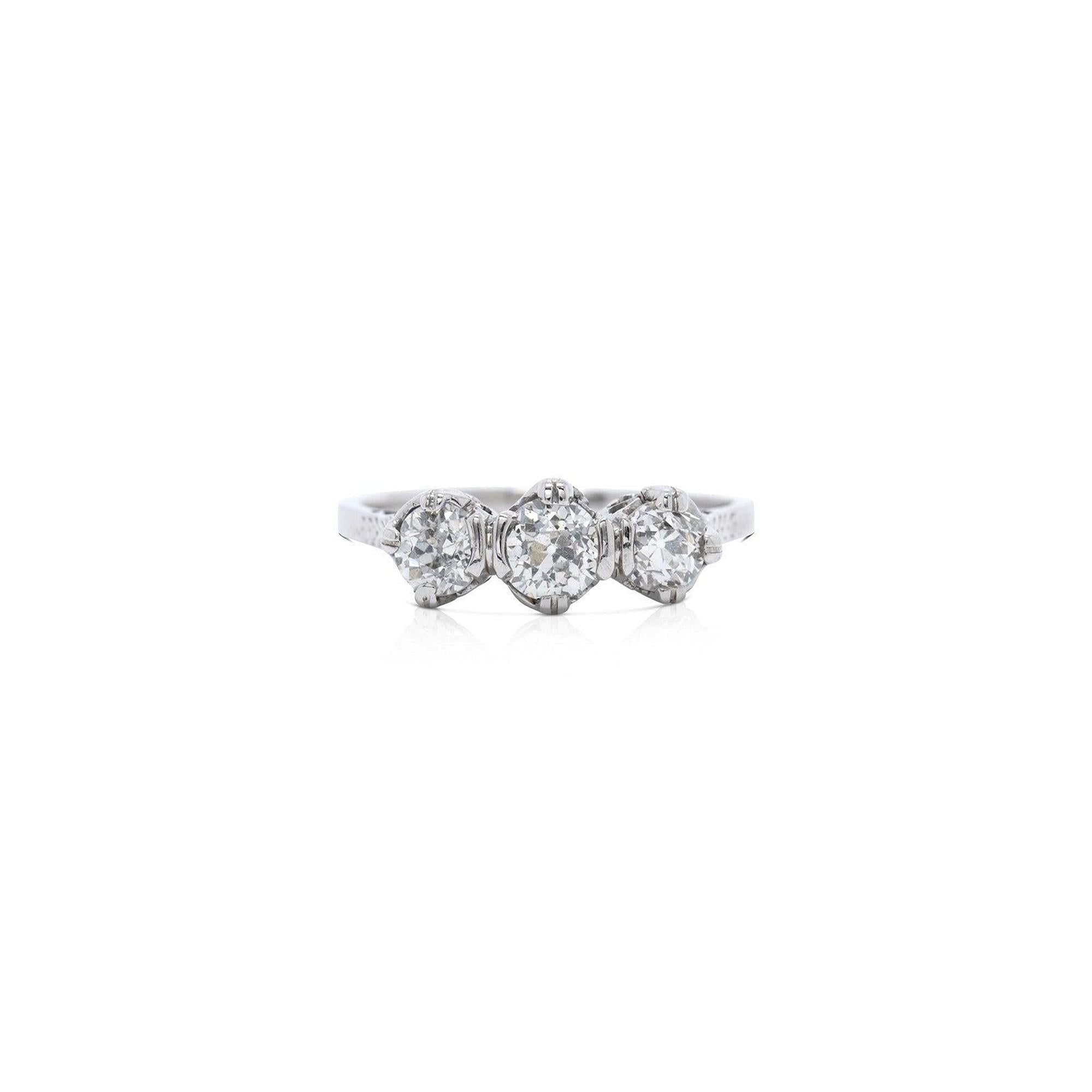 Antique Three Stone Diamond Ring