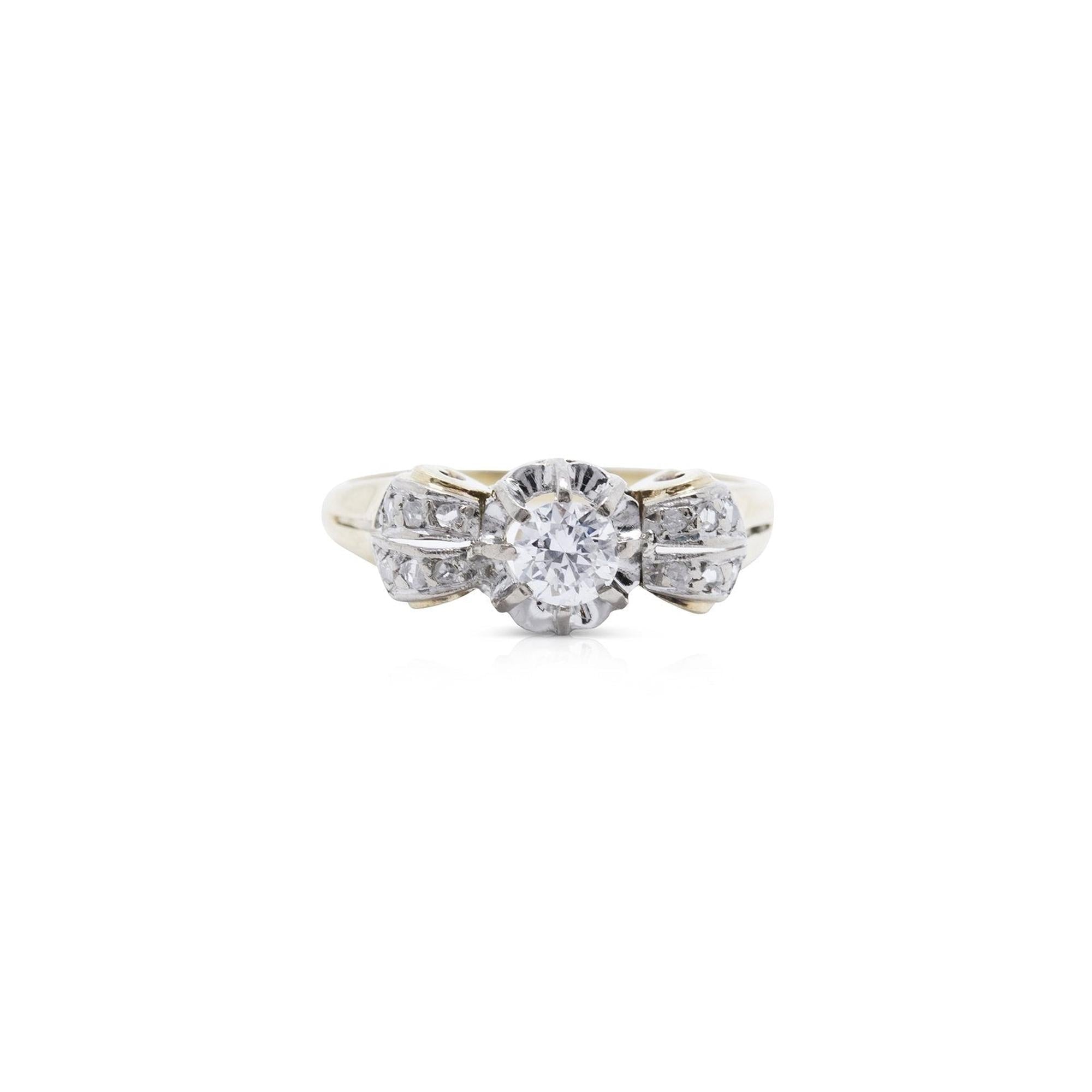 Antique Two-Tone Diamond Ring