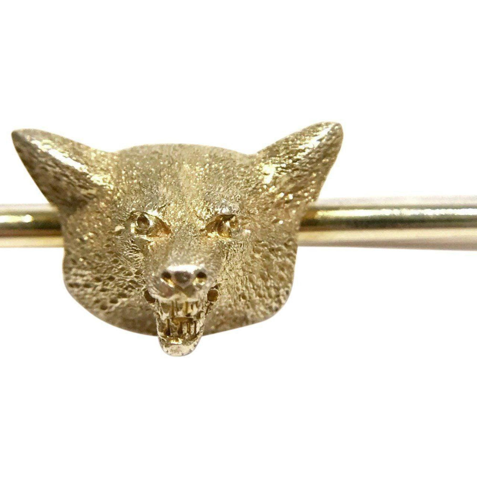 Antique Wolf Head Brooch