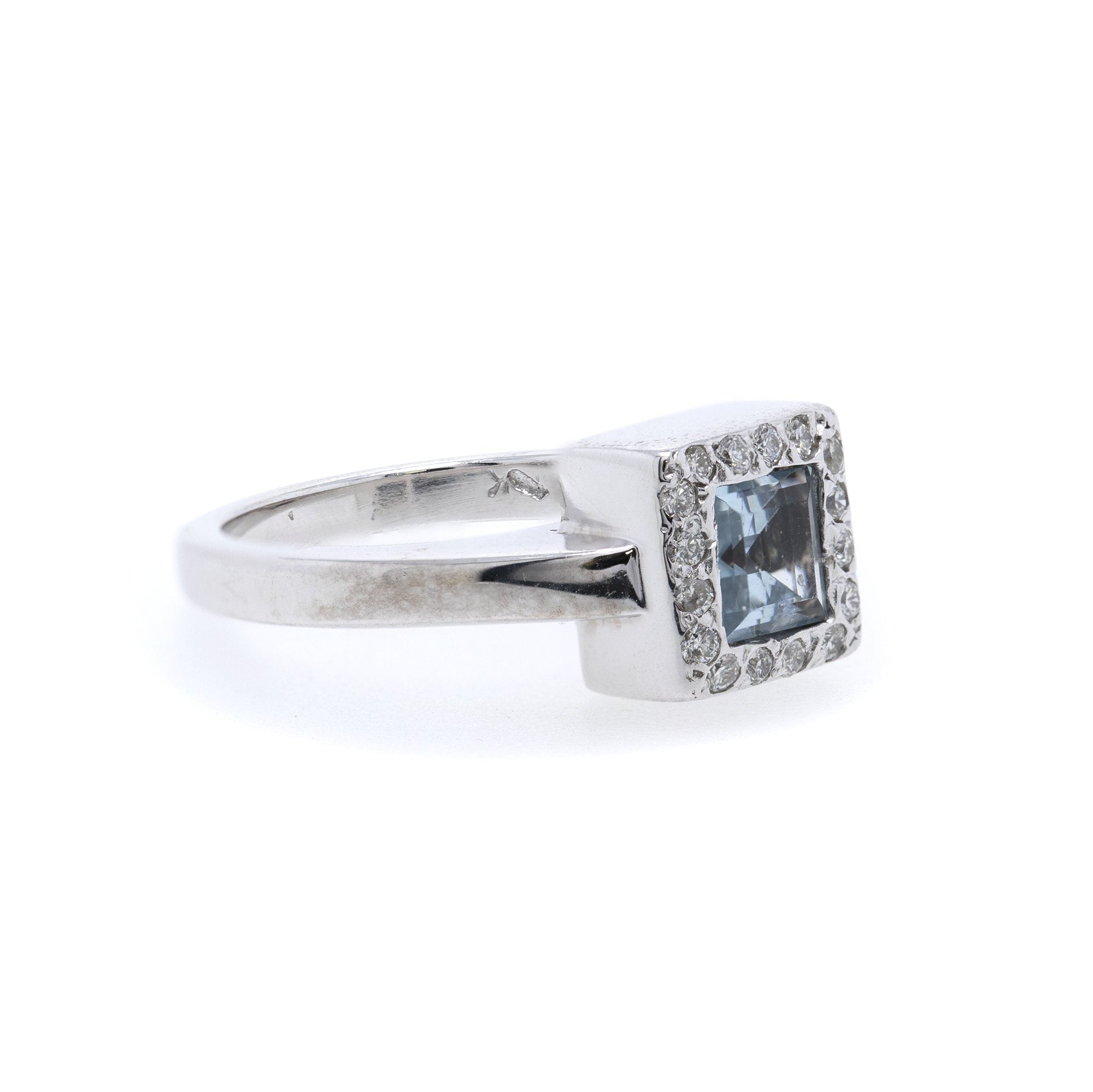 Aquamarine & Diamond Cocktail Ring
