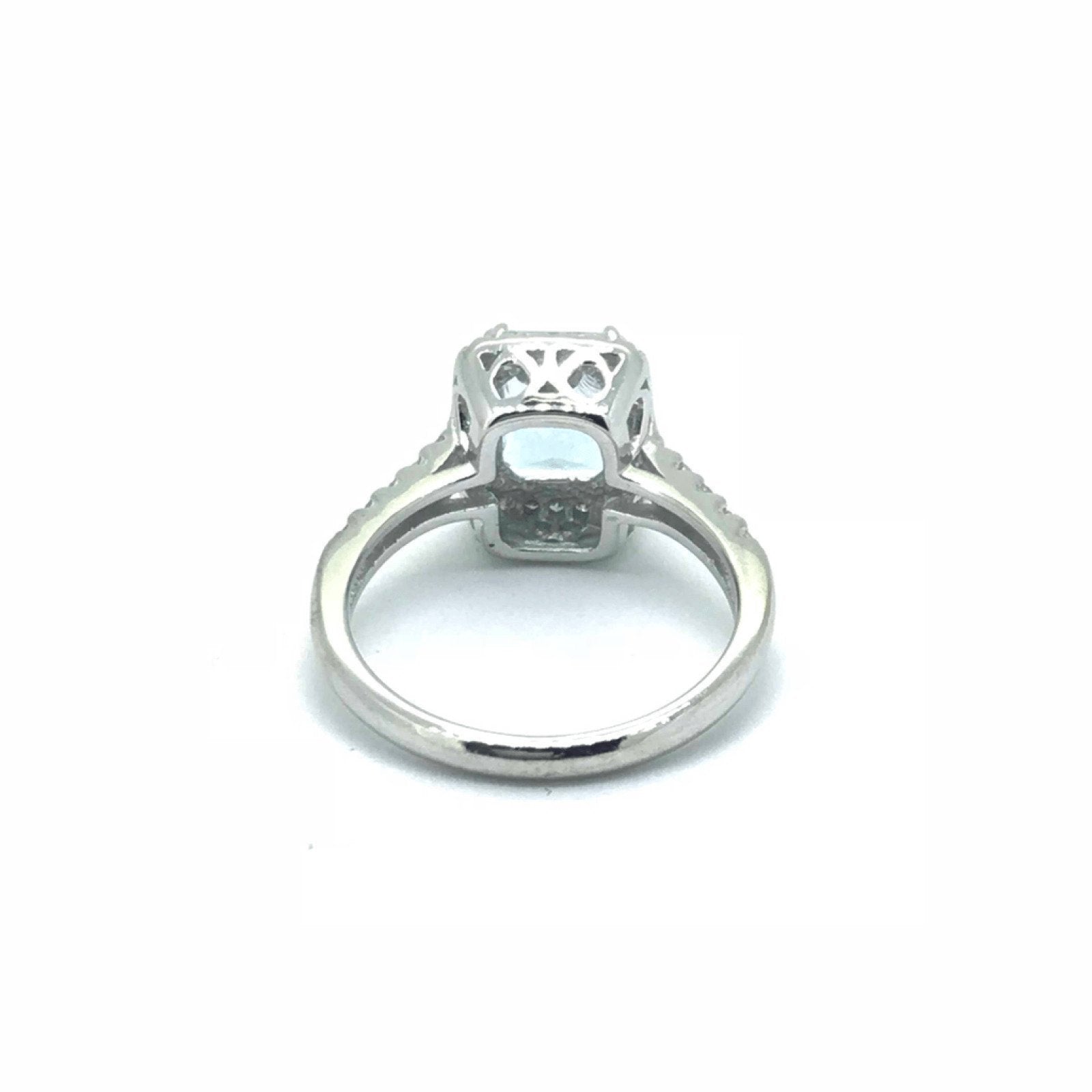 Aquamarine and Diamond Cocktail Ring