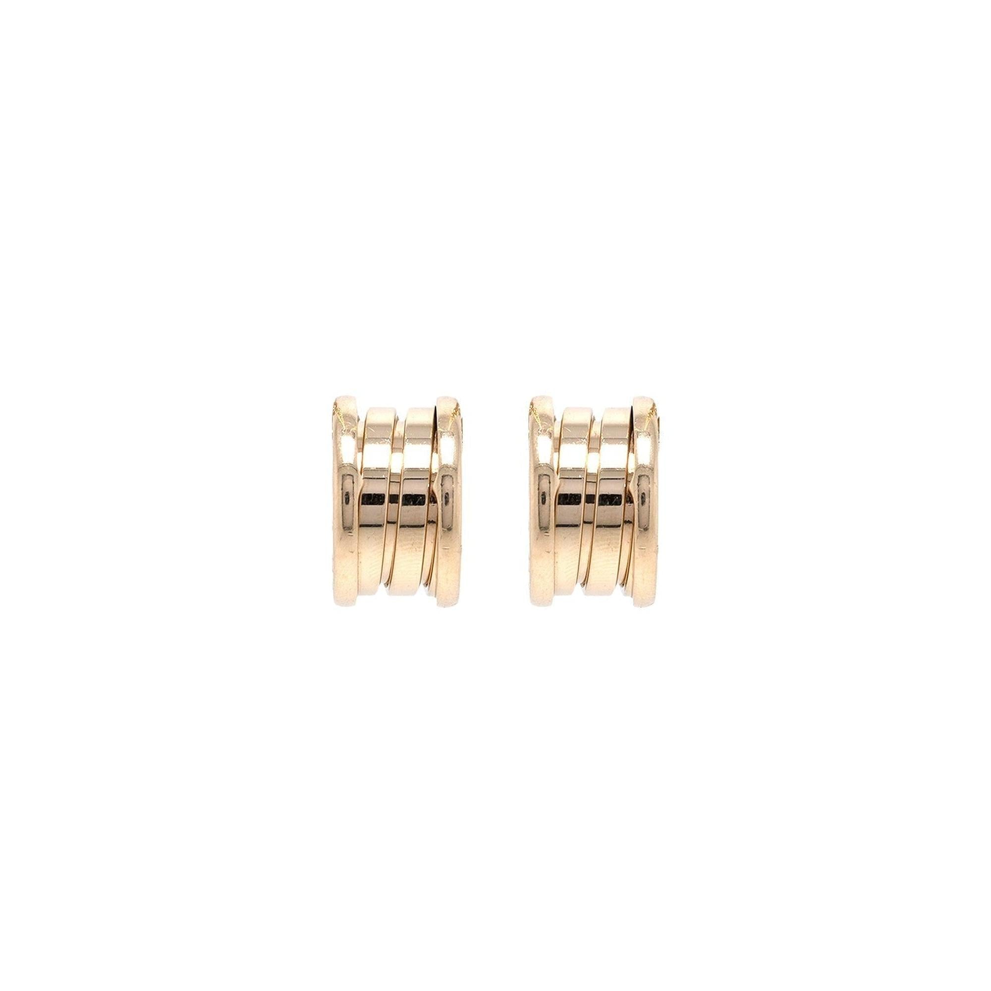 BVLGARI 18k Gold B.Zero1 Hoop Earrings