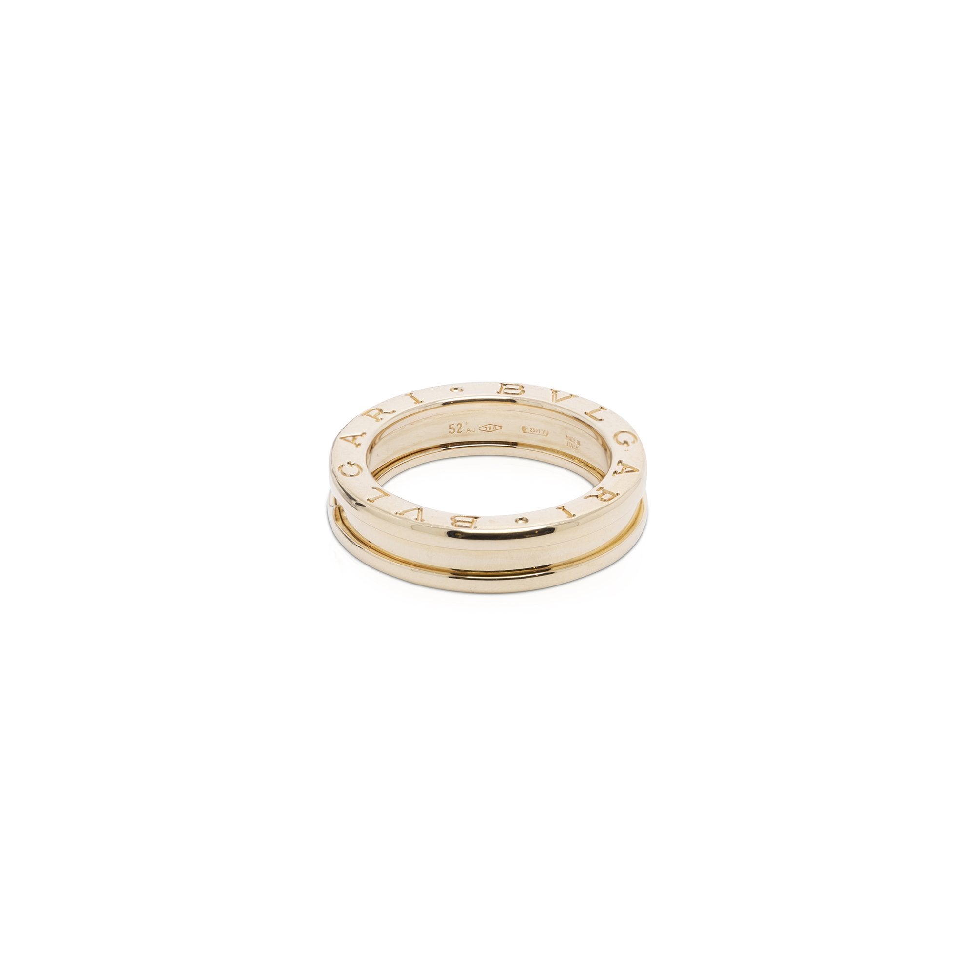 BVLGARI 18k Gold B.Zero1 One-Band Ring
