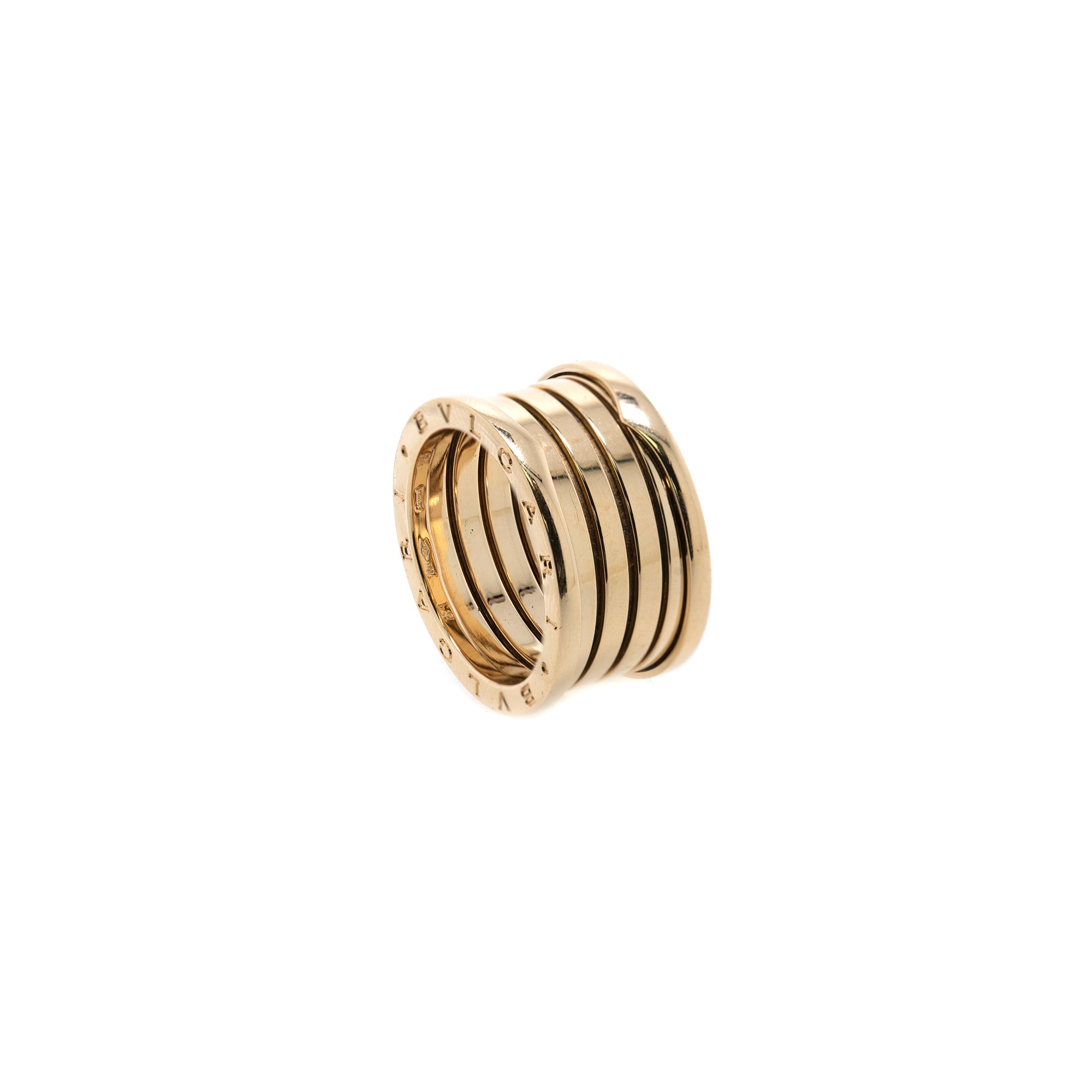 BVLGARI 18k Gold B.Zero1 XXth Anniversary Five-Band Ring w/ Box, Certificate & Receipt