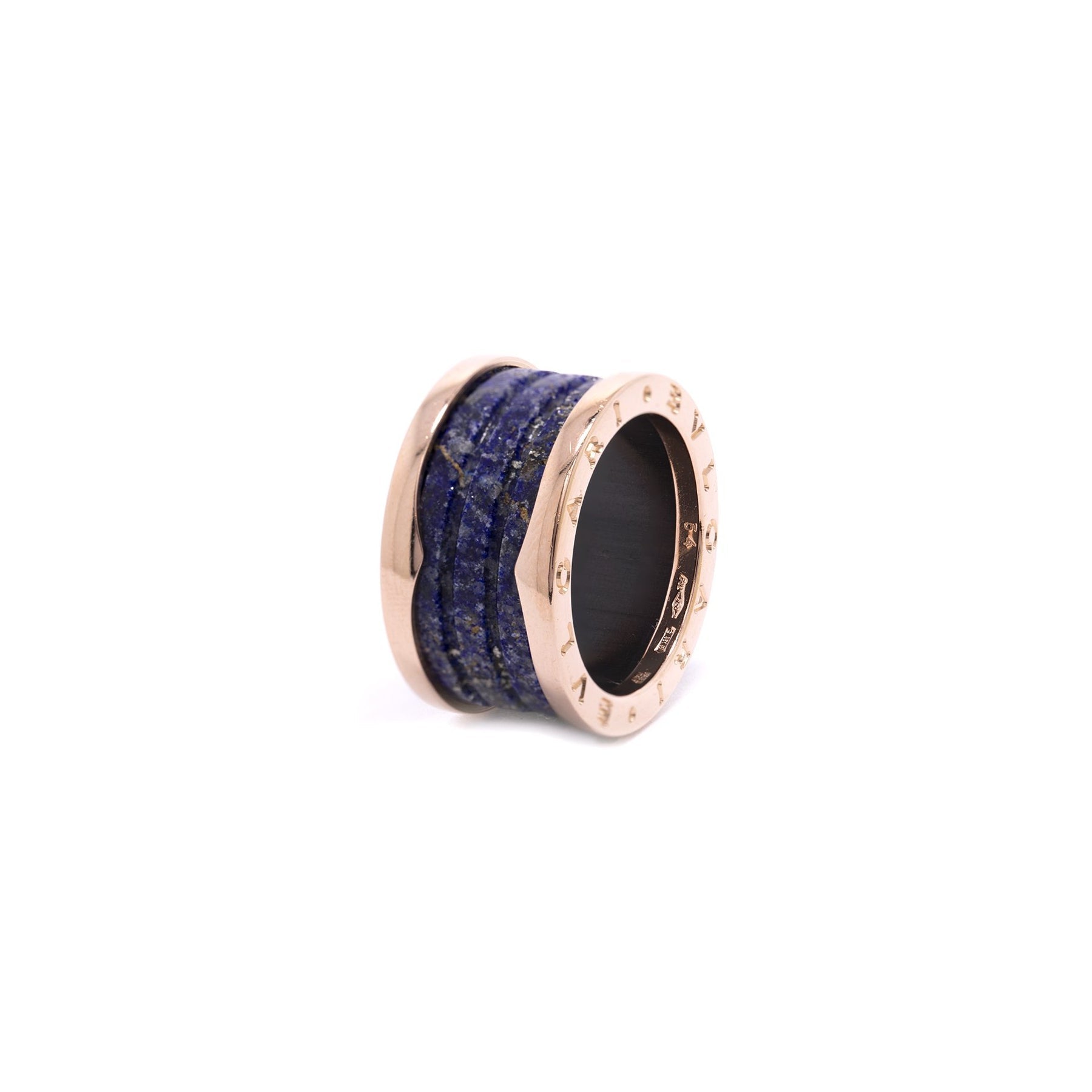 BVLGARI 18k Rose Gold B.Zero1 Lapis Lazuli Four-Band Ring
