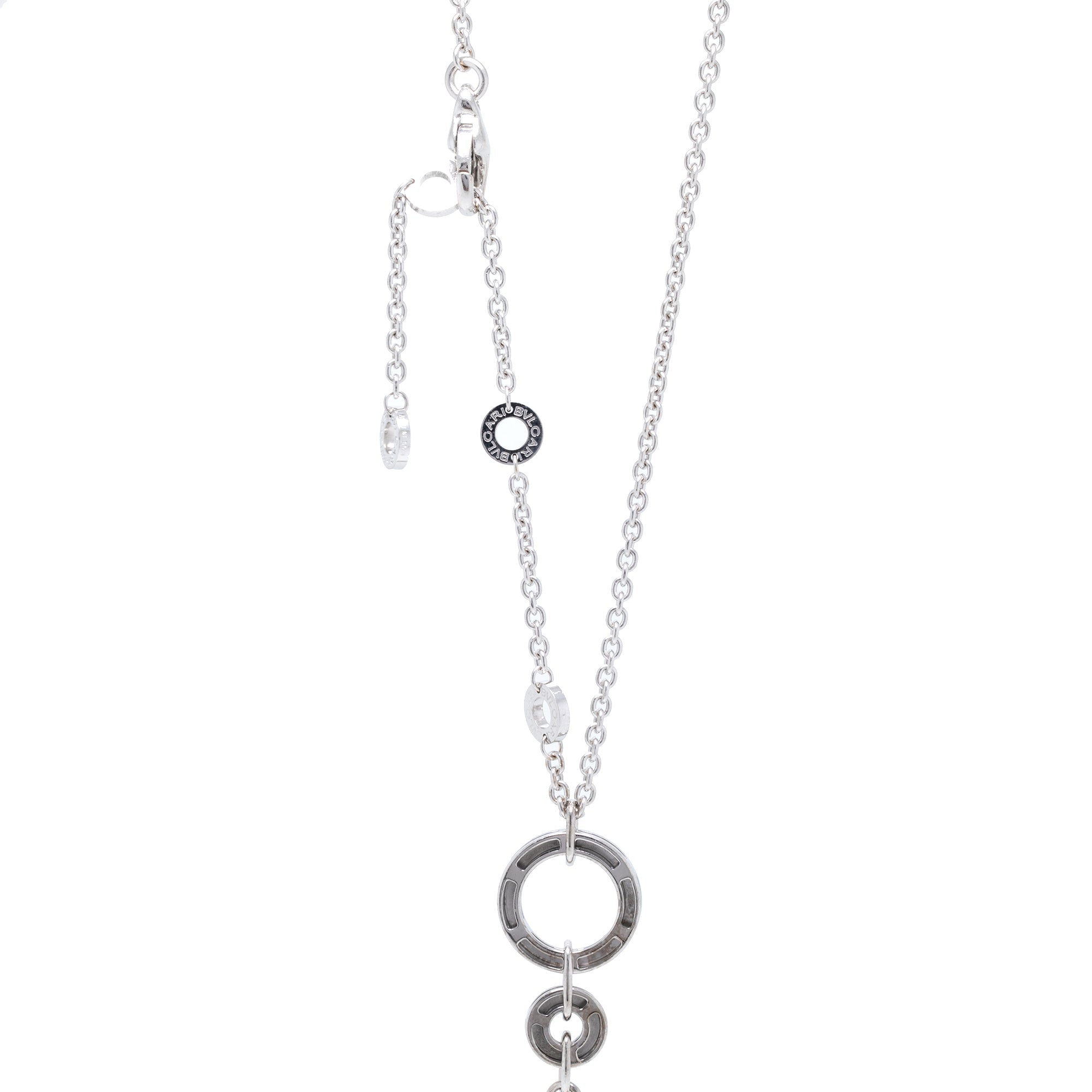 BVLGARI 18k White Gold Astrale Cerchi Pendant Necklace