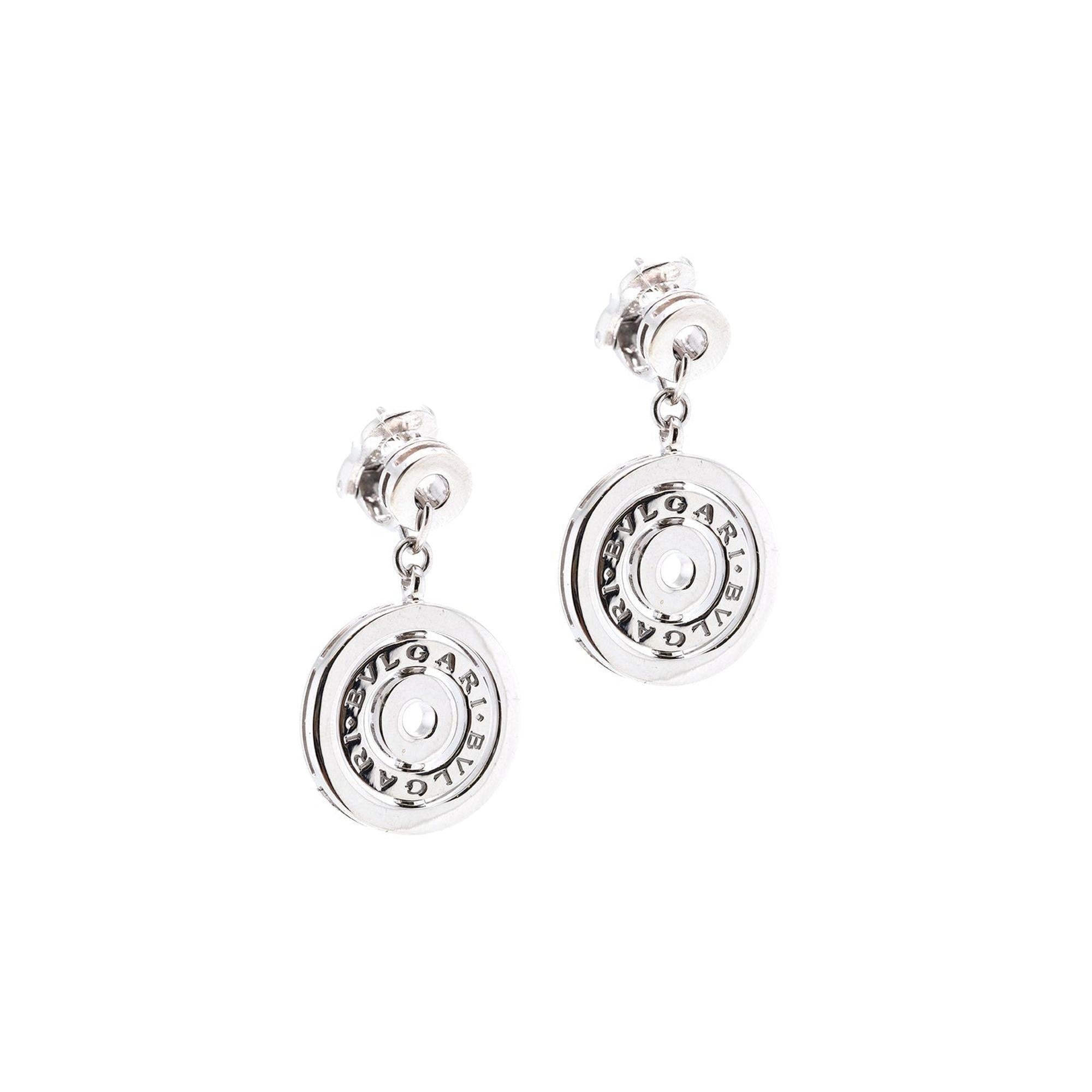 BVLGARI 18k White Gold Astrale Drop Earrings