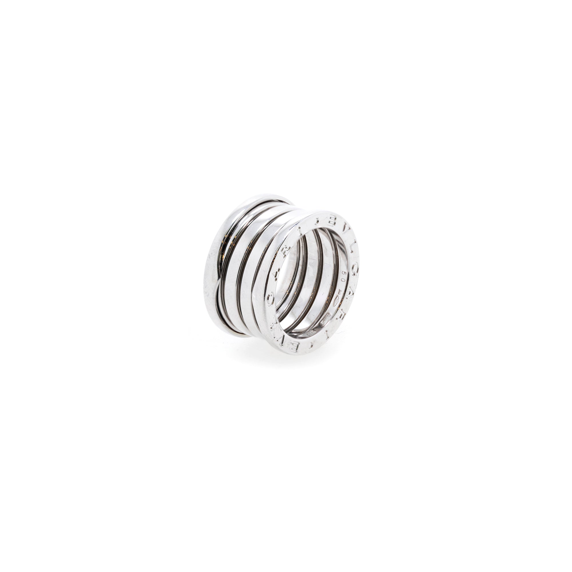 BVLGARI 18k White Gold B.Zero1 Four-Band Ring