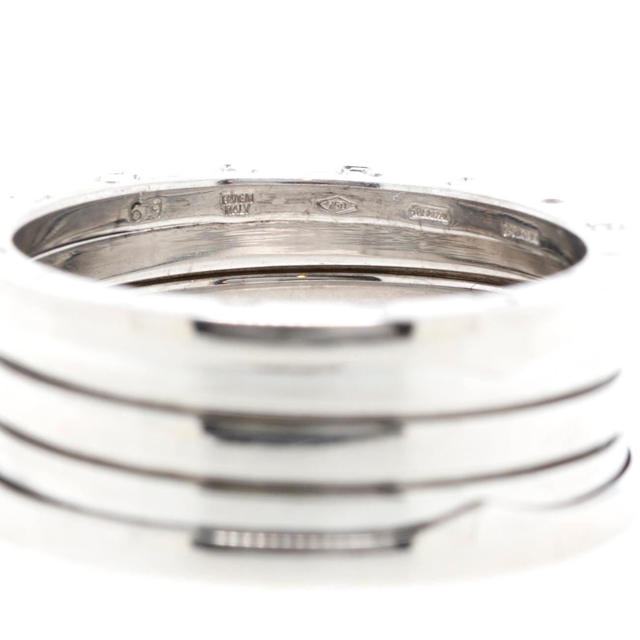 BVLGARI 18k White Gold B.Zero1 Four-Band Ring