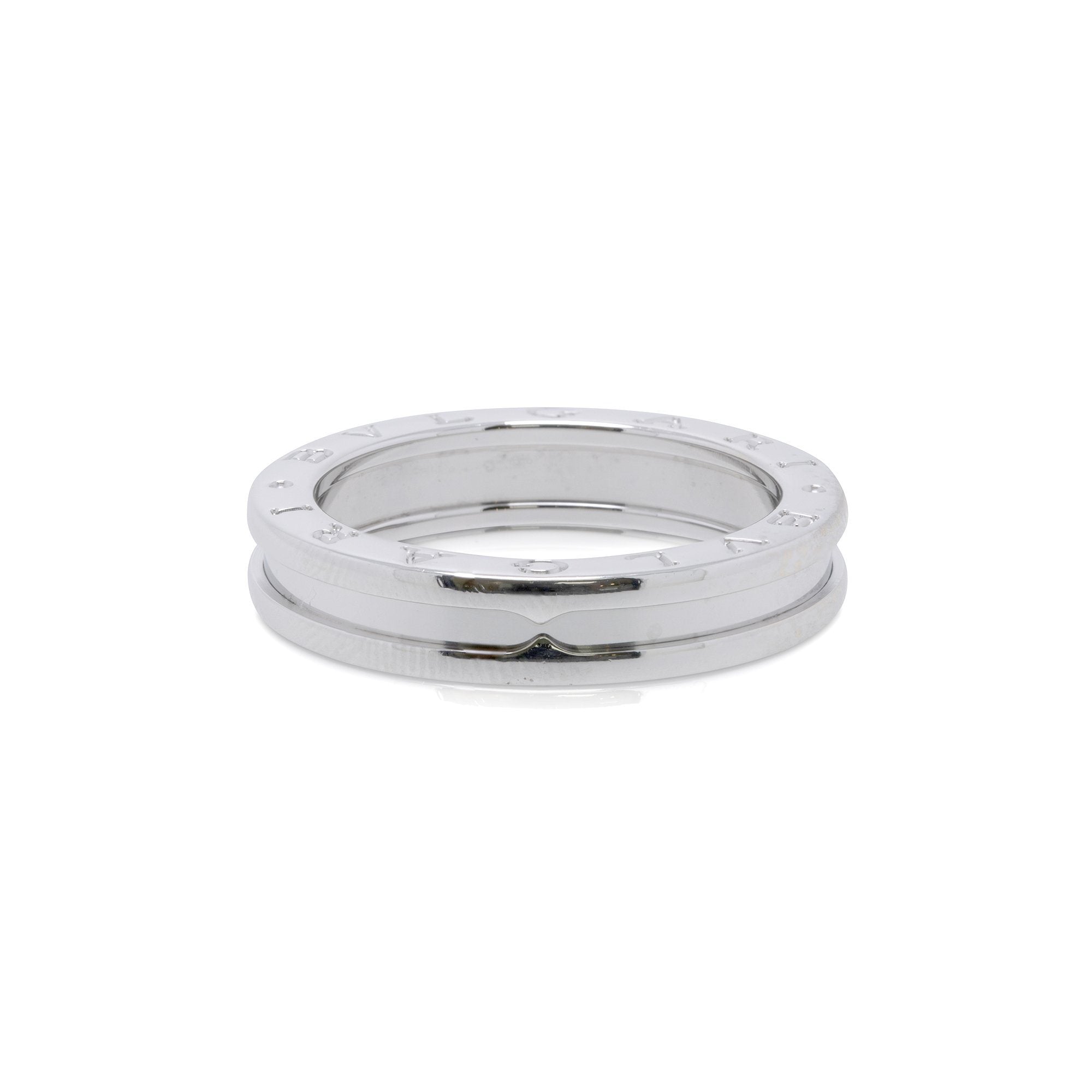 BVLGARI 18k White Gold B.Zero1 One-Band Ring