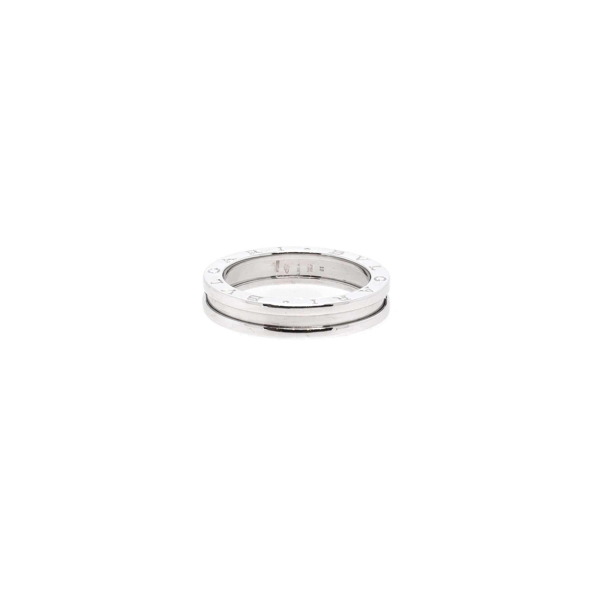 BVLGARI 18k White Gold B.Zero1 One-Band Ring