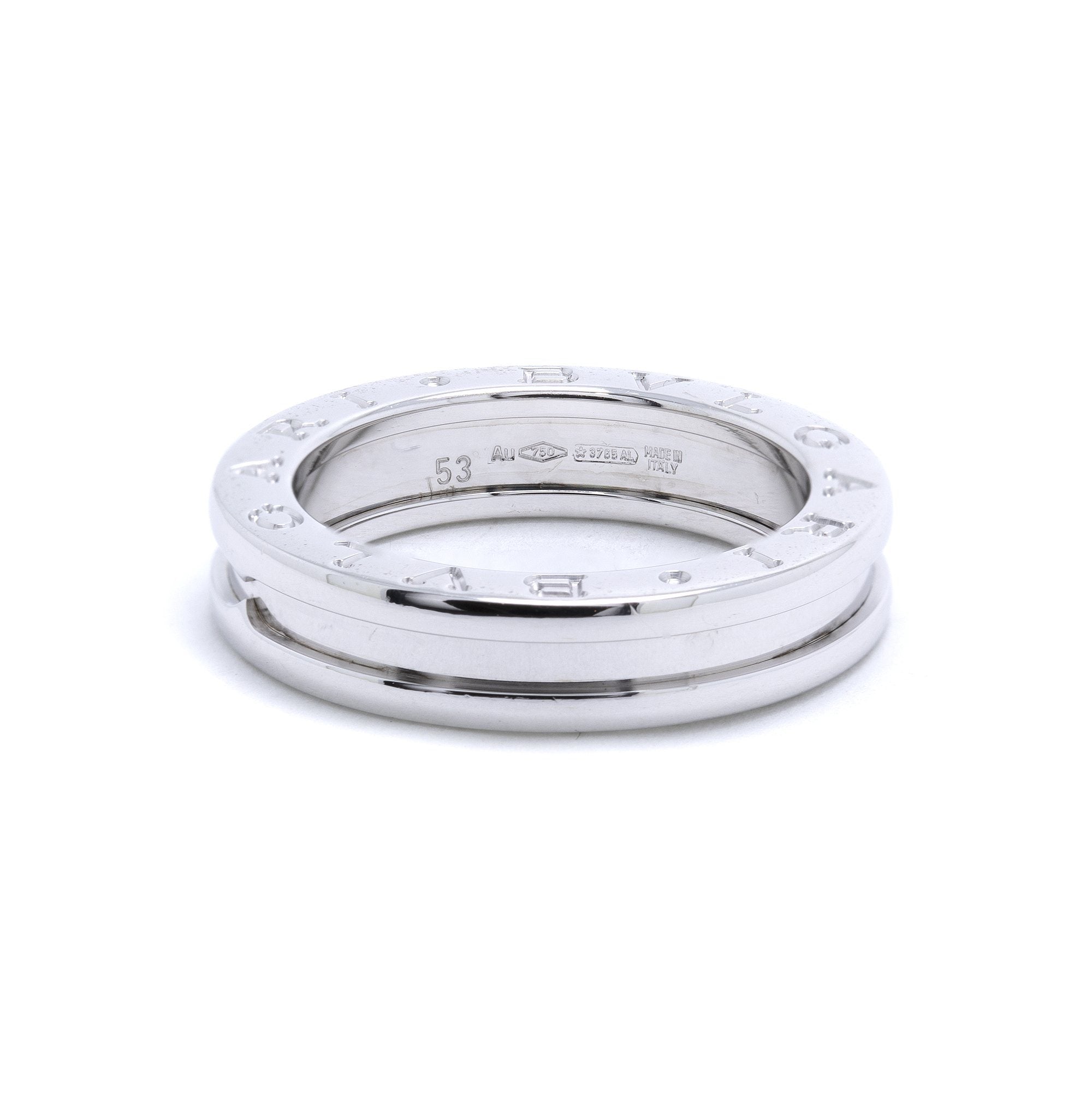 BVLGARI 18k White Gold B.Zero1 One-Band Ring